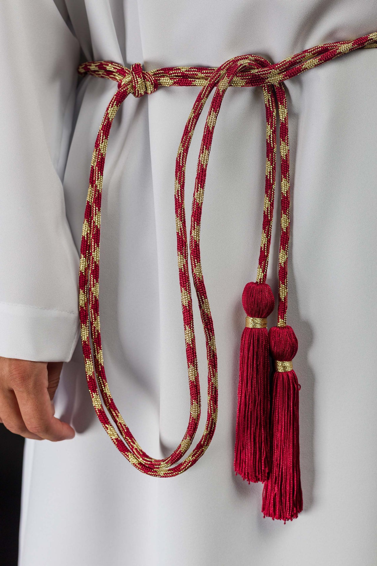 Cingolo liturgico rosso e oro