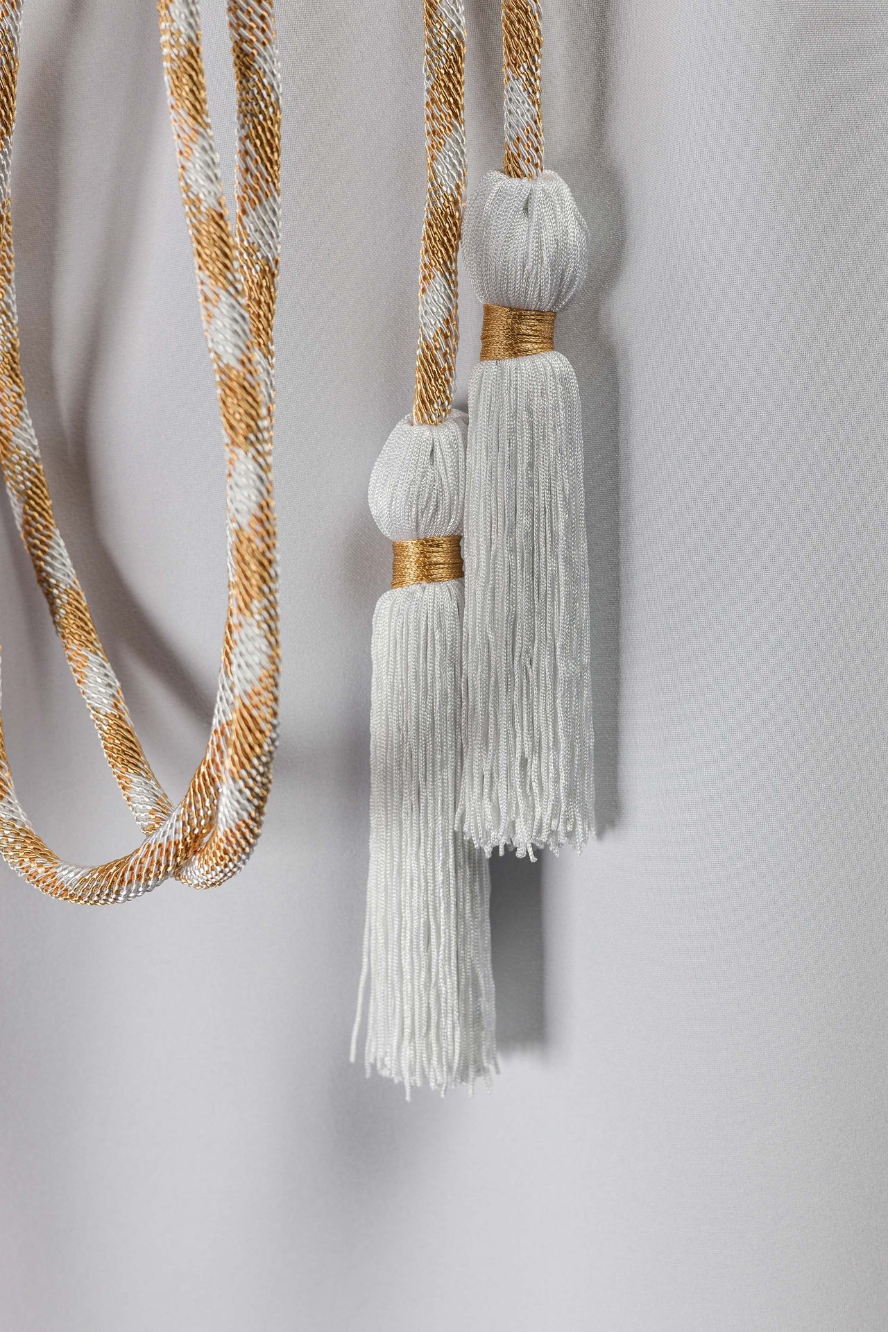 Cingolo liturgico bianco e oro Premium