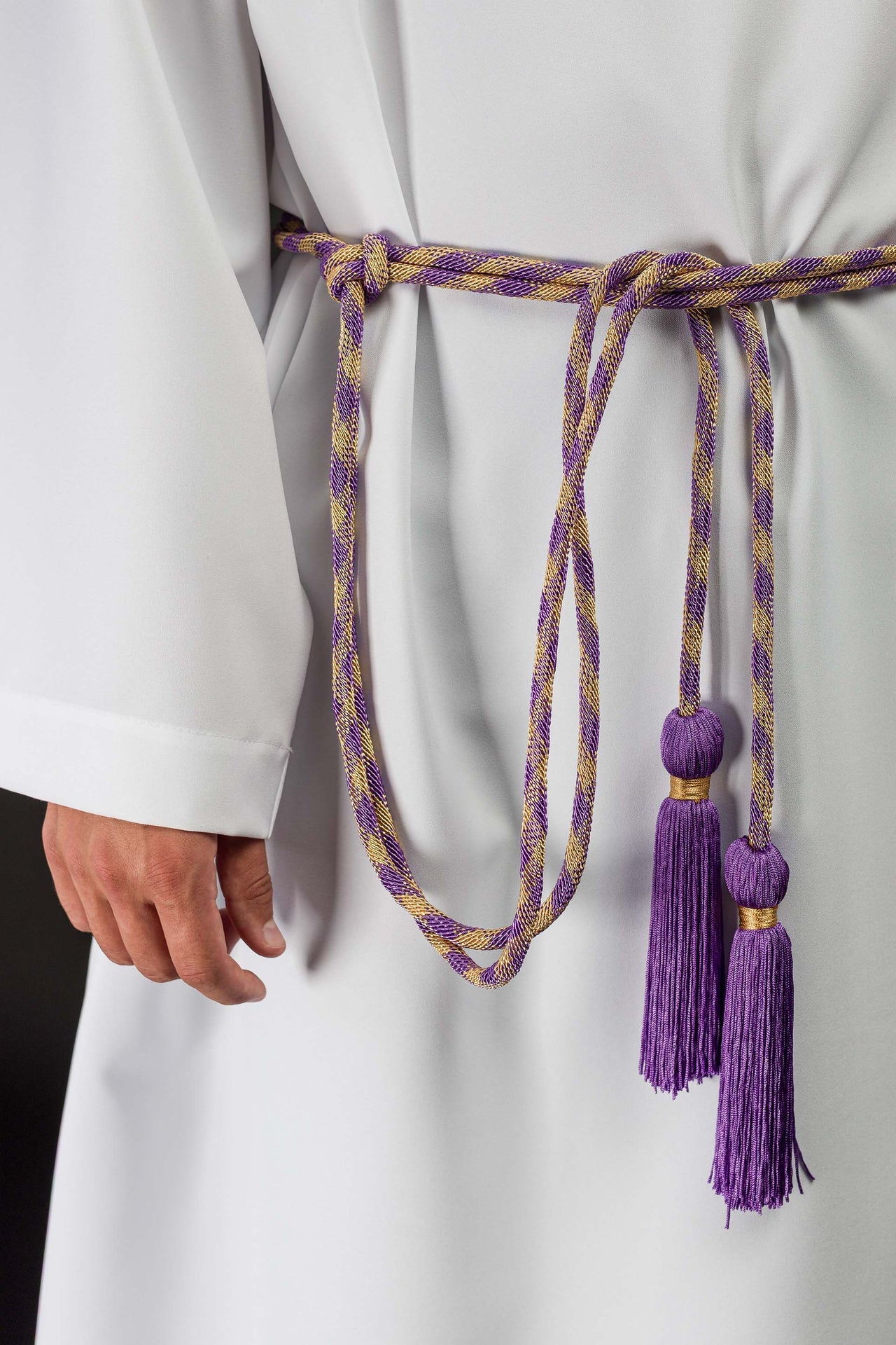 Cingolo liturgico viola e oro Premium