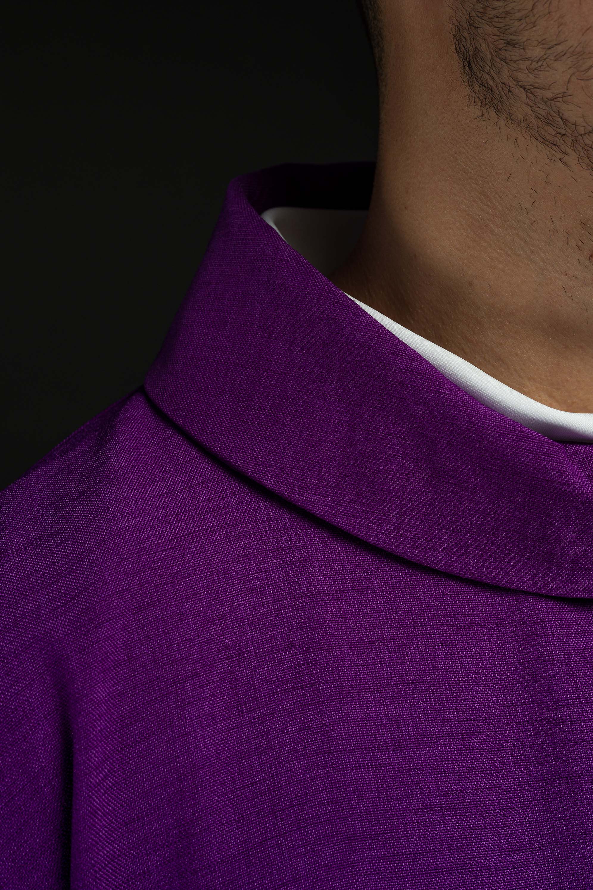 Casula Viola ricamata con simbolo della Croce