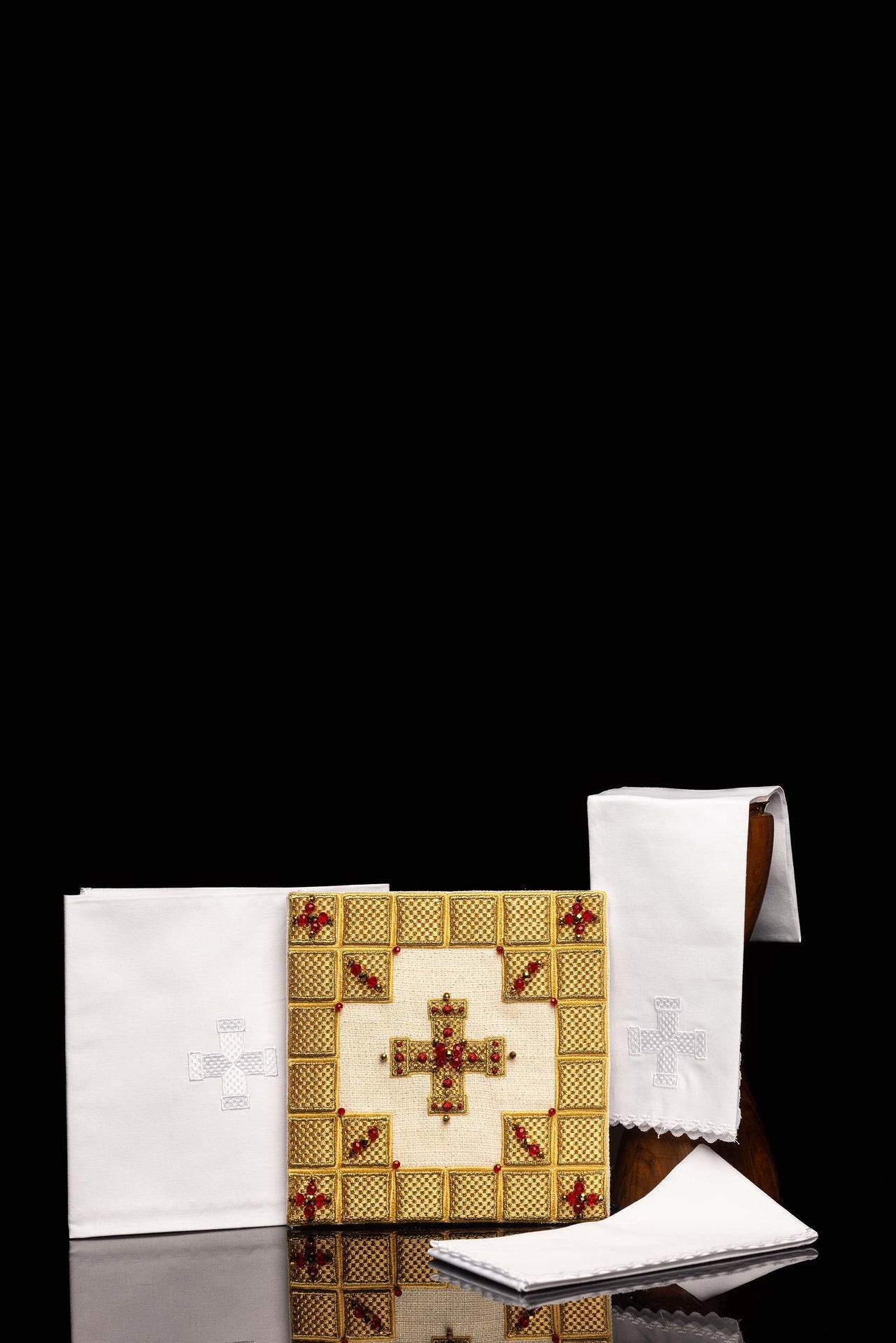 Set di biancheria per calice realizzato a mano con pietre naturali Handmade 5011