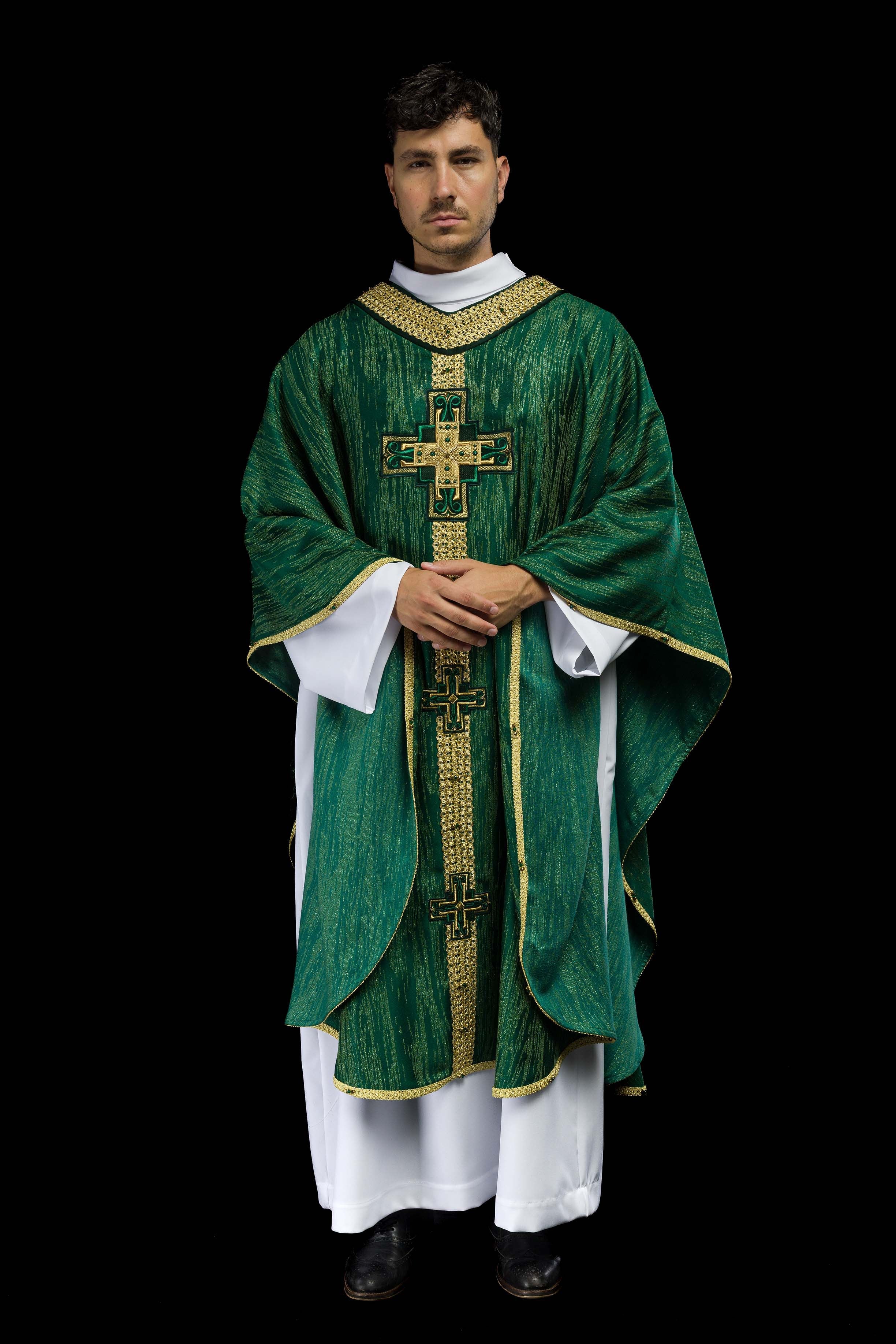 Casula fatto a mano con pietre naturali Handmade 7015 Verde
