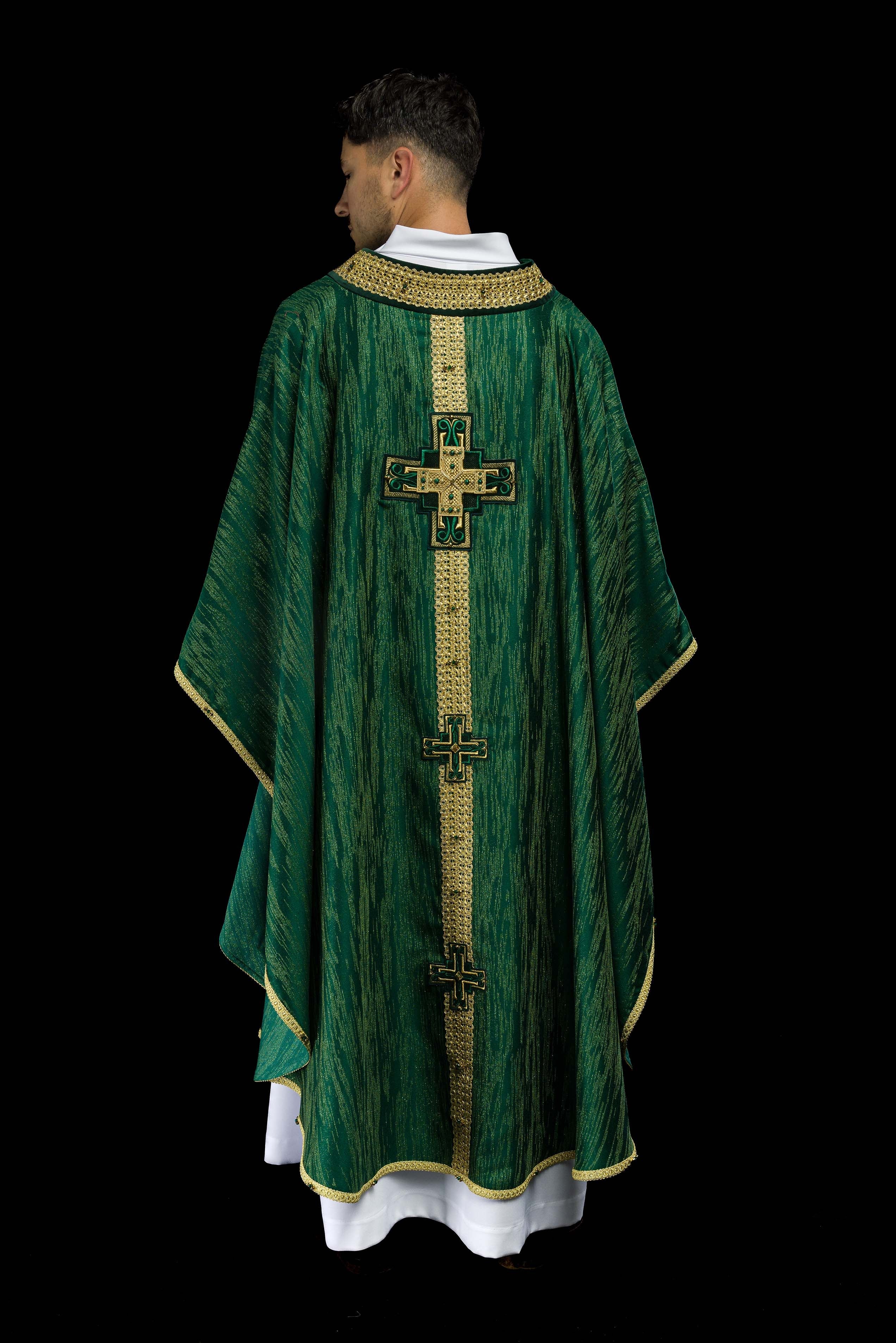 Casula fatto a mano con pietre naturali Handmade 7015 Verde