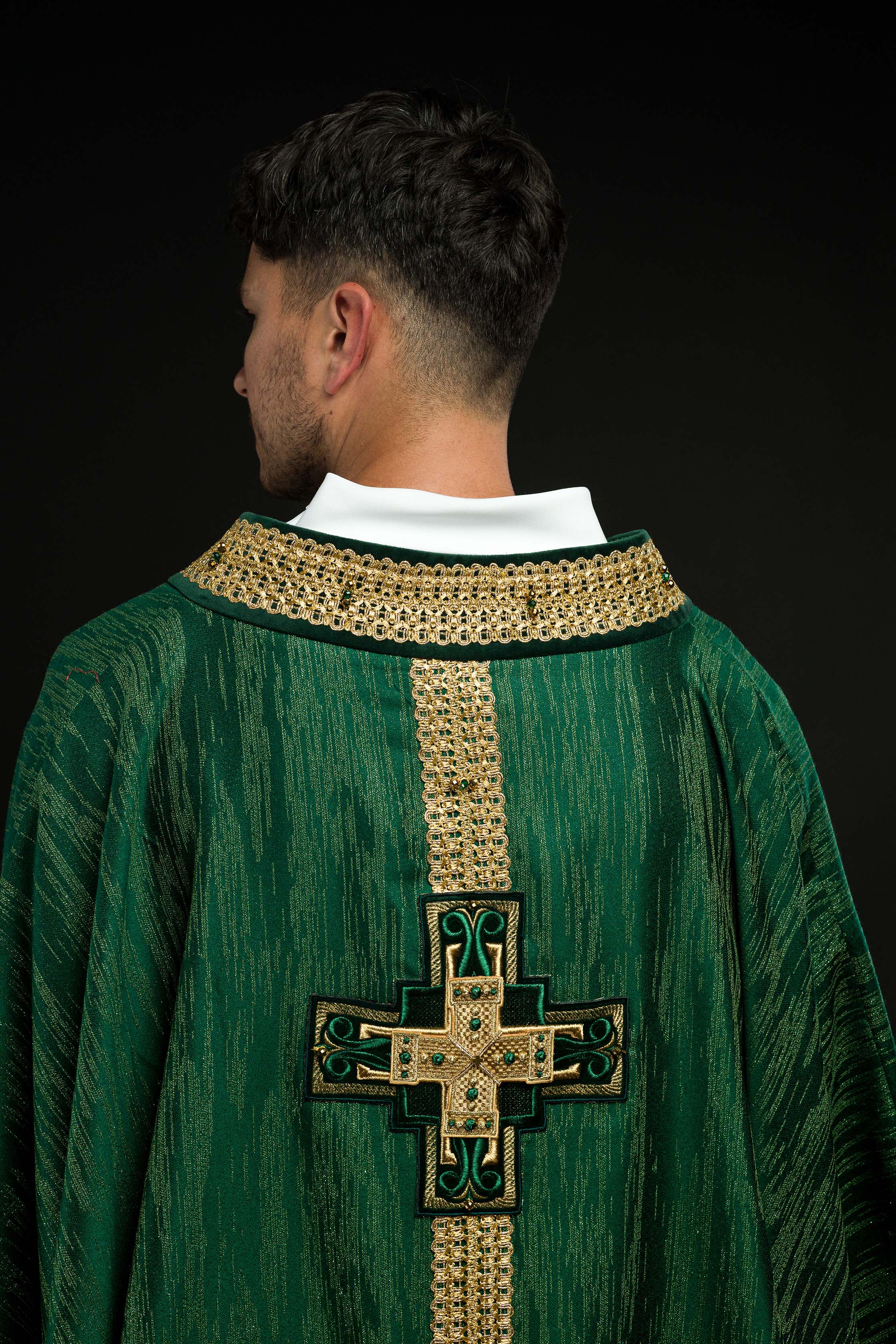Casula fatto a mano con pietre naturali Handmade 7015 Verde