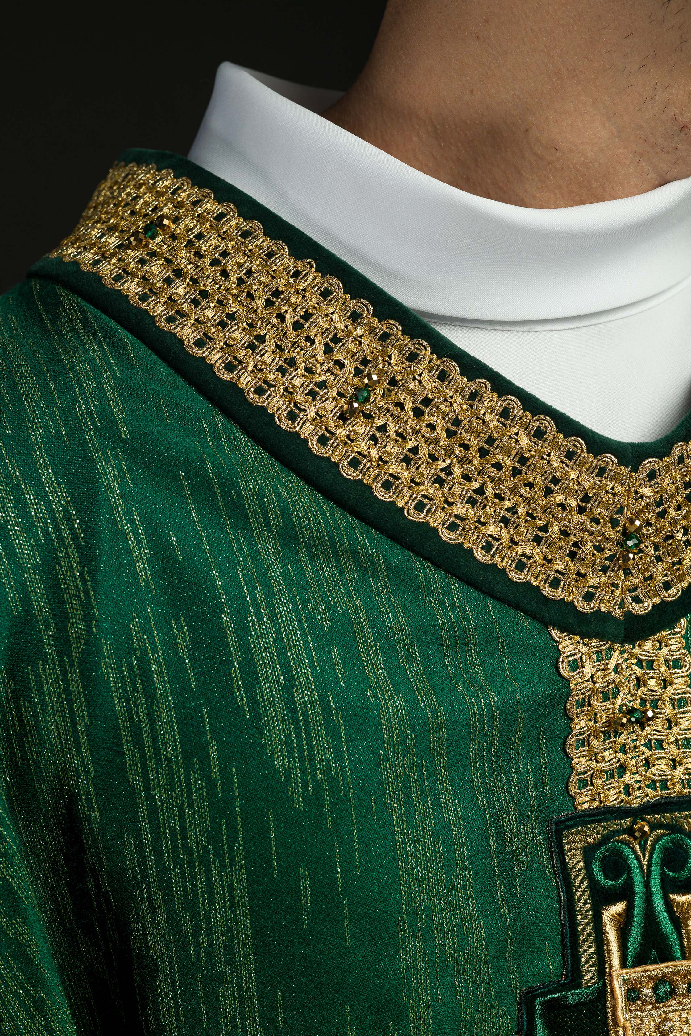 Casula fatto a mano con pietre naturali Handmade 7015 Verde