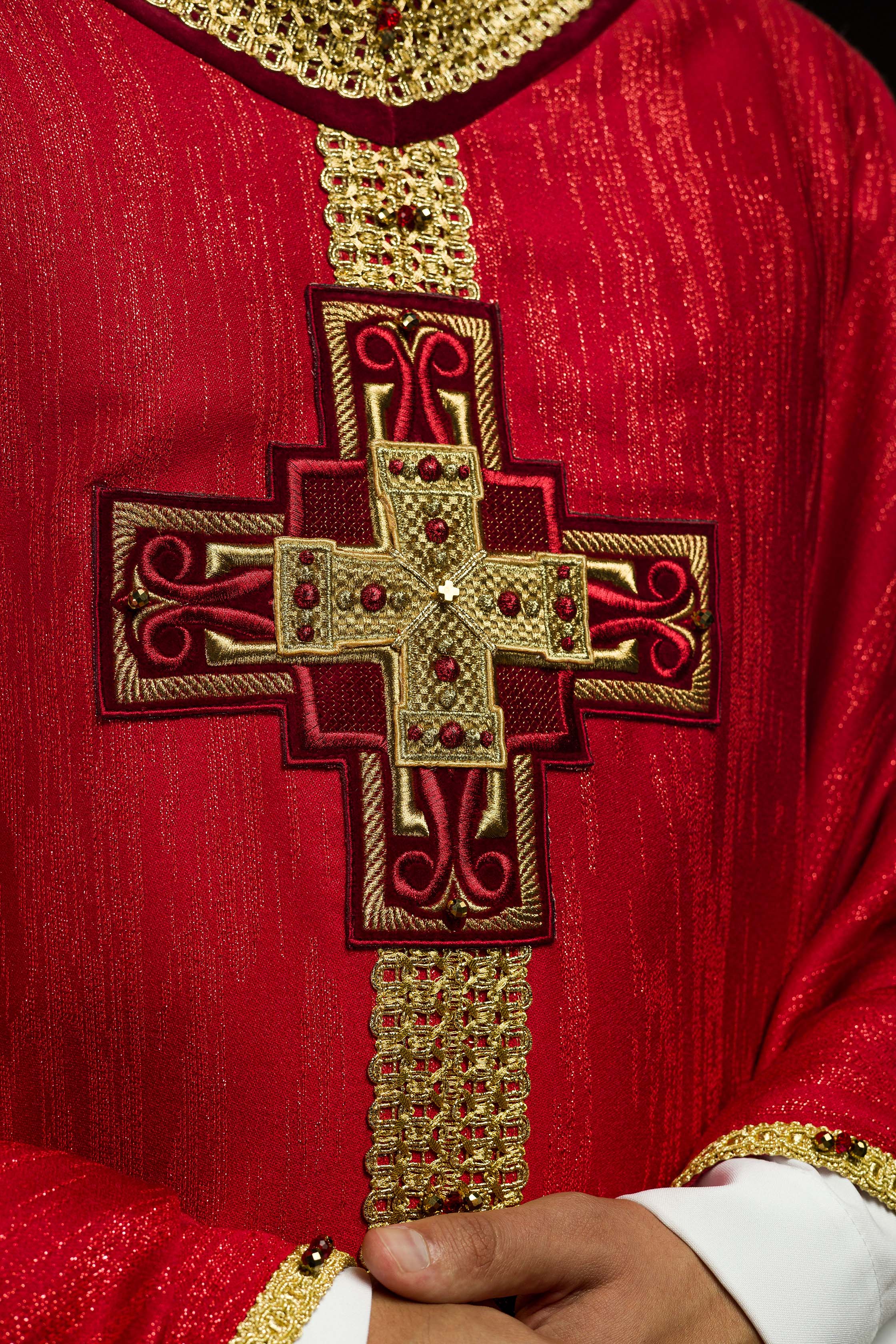 Casula fatto a mano con pietre naturali Handmade 7015 Rosso