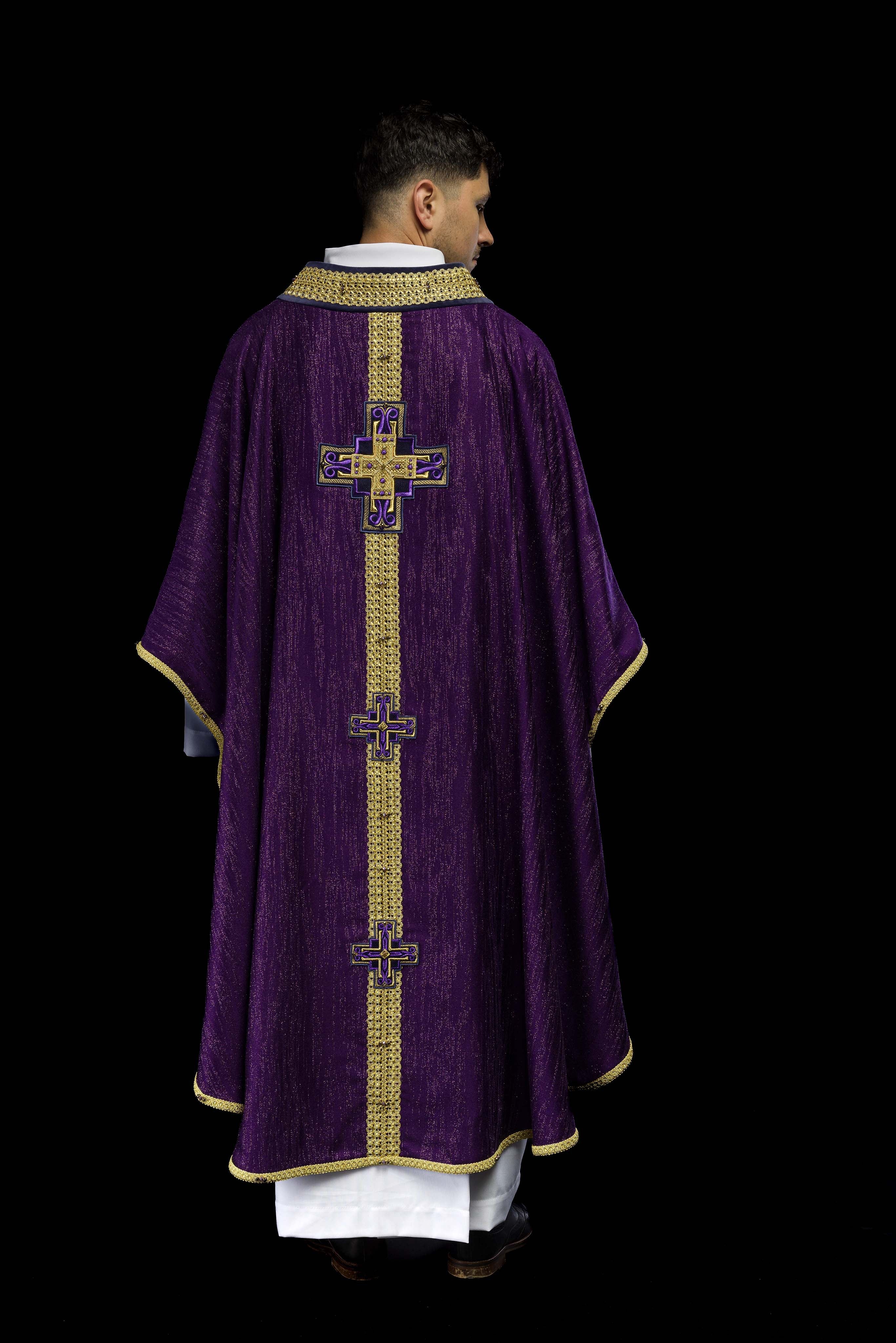 Casula fatto a mano con pietre naturali Handmade 7015 Viola