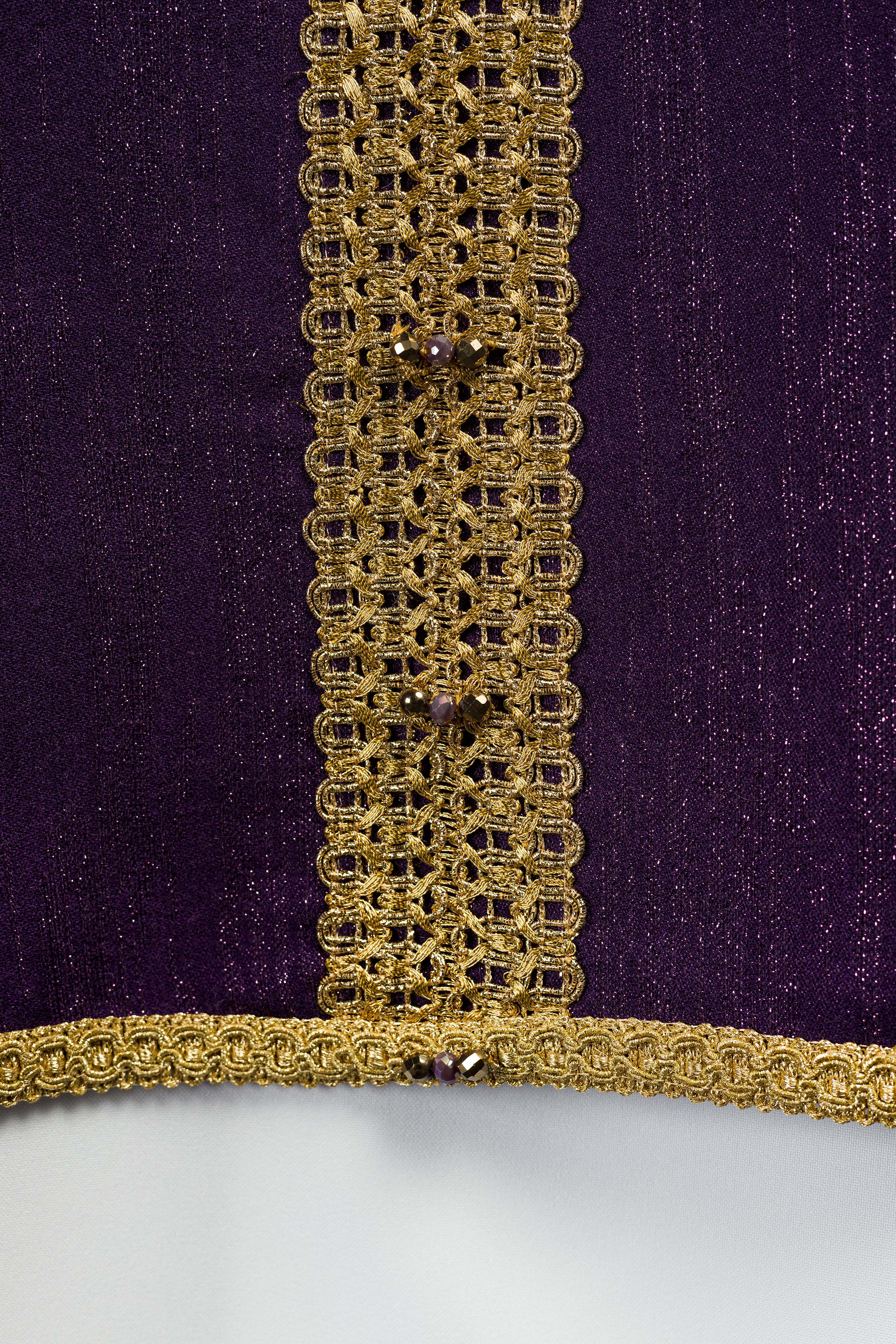 Casula fatto a mano con pietre naturali Handmade 7015 Viola