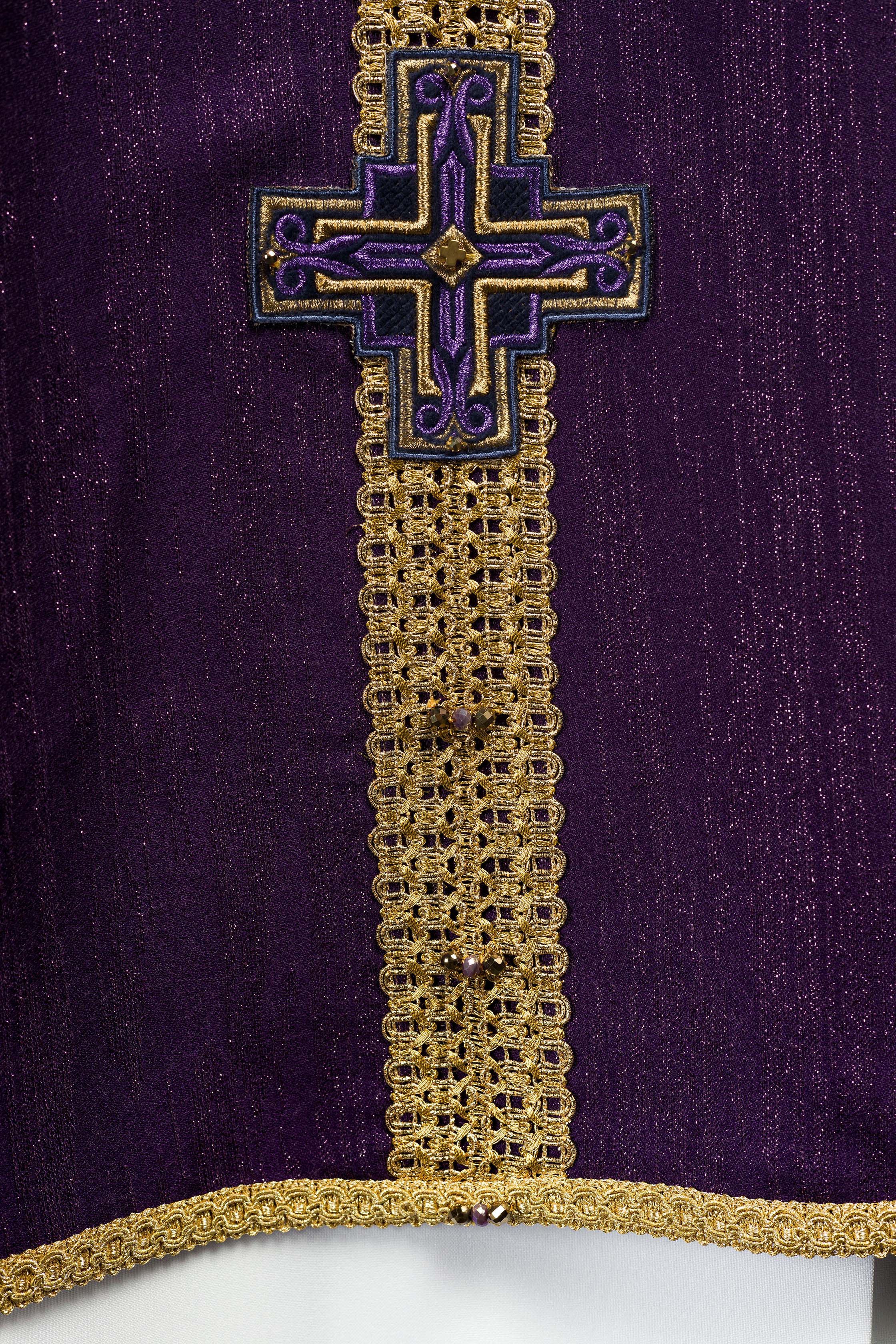 Casula fatto a mano con pietre naturali Handmade 7015 Viola
