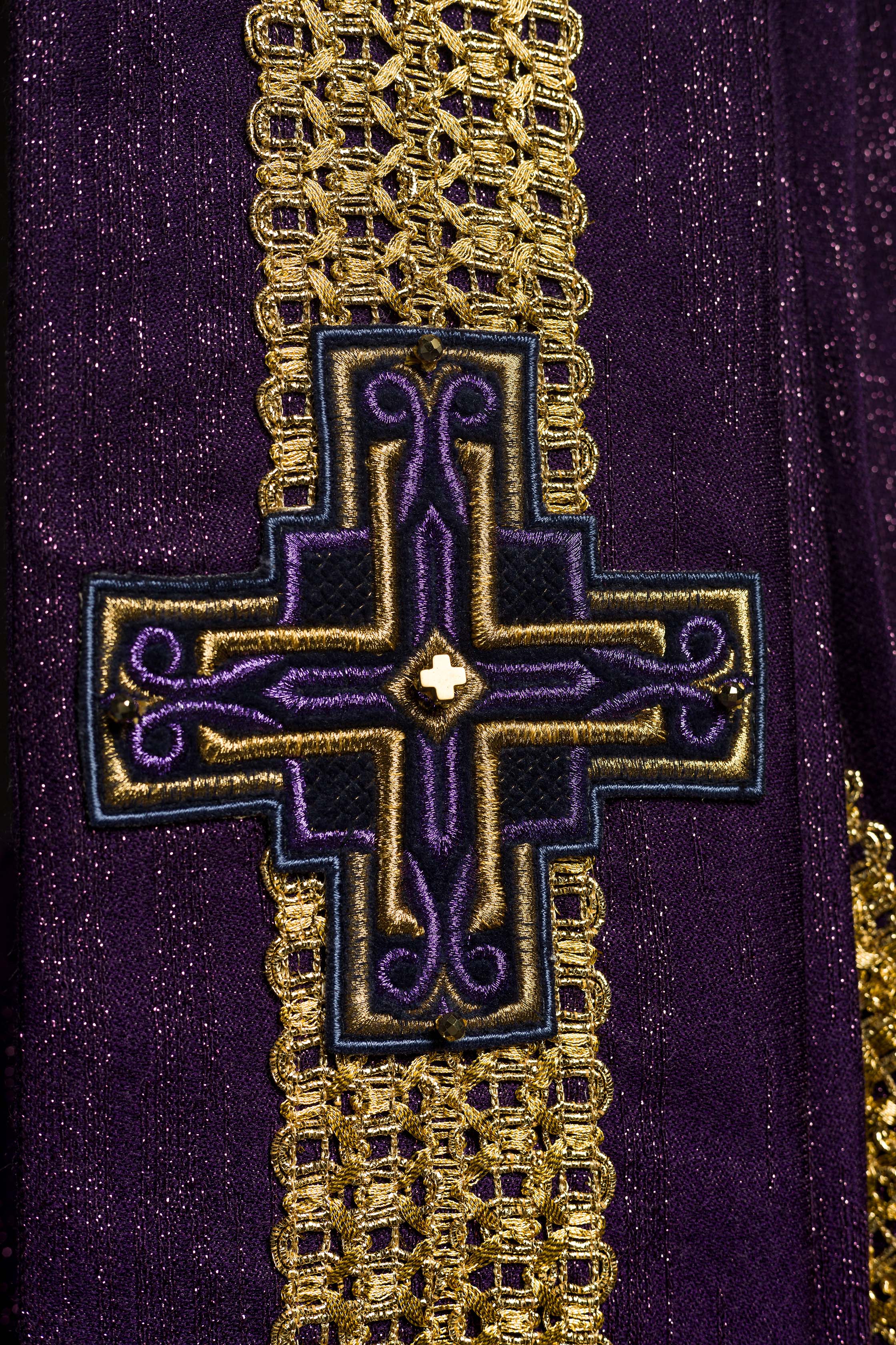 Casula fatto a mano con pietre naturali Handmade 7015 Viola