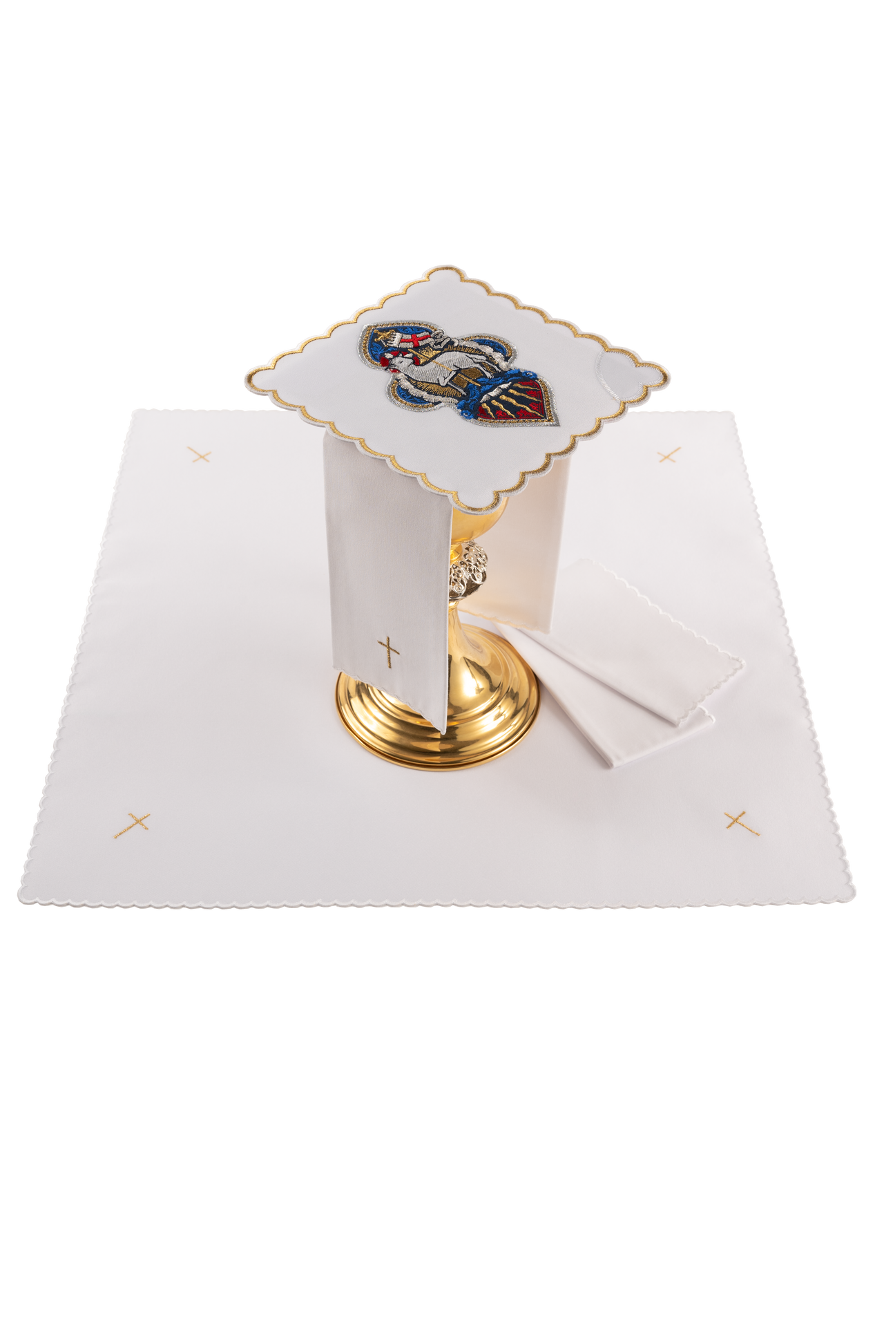 Servizio da messa ricamato per Pasqua con l’Agnello