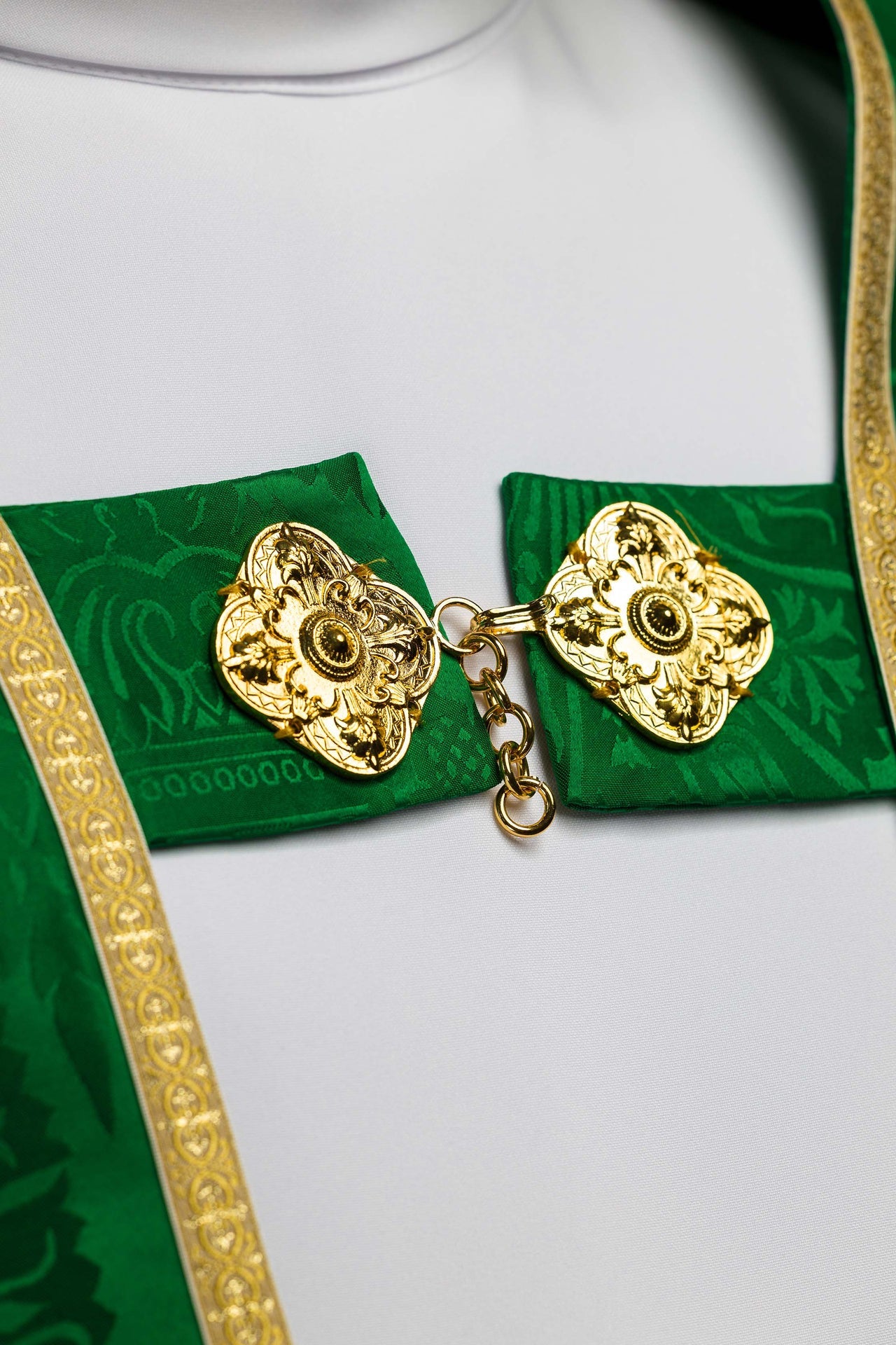 Piviale romano in tessuto jacquard – Verde