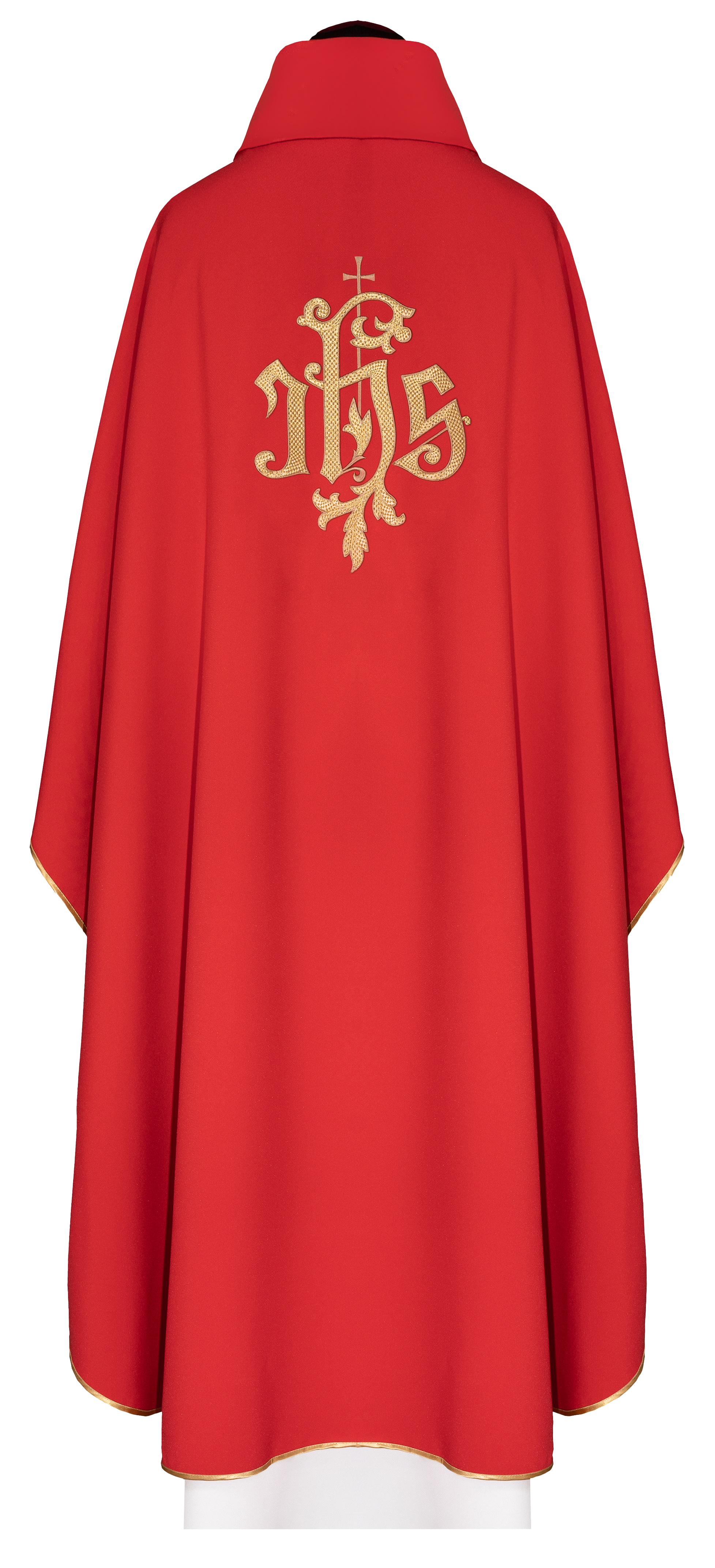 Pianeta rossa con ricamo dorato IHS
