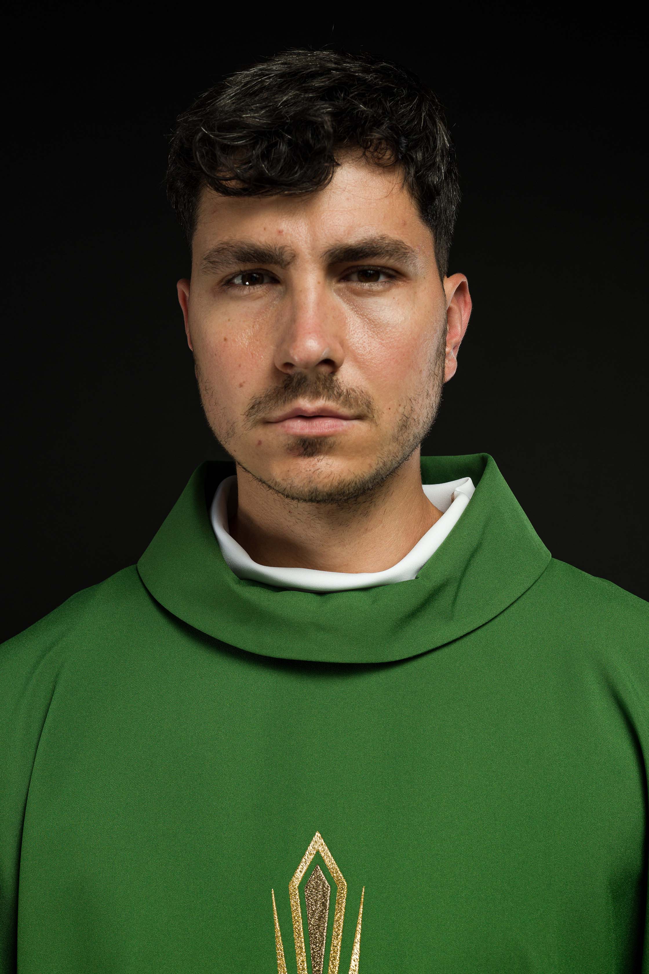 Casula Verde con ricamo della Croce