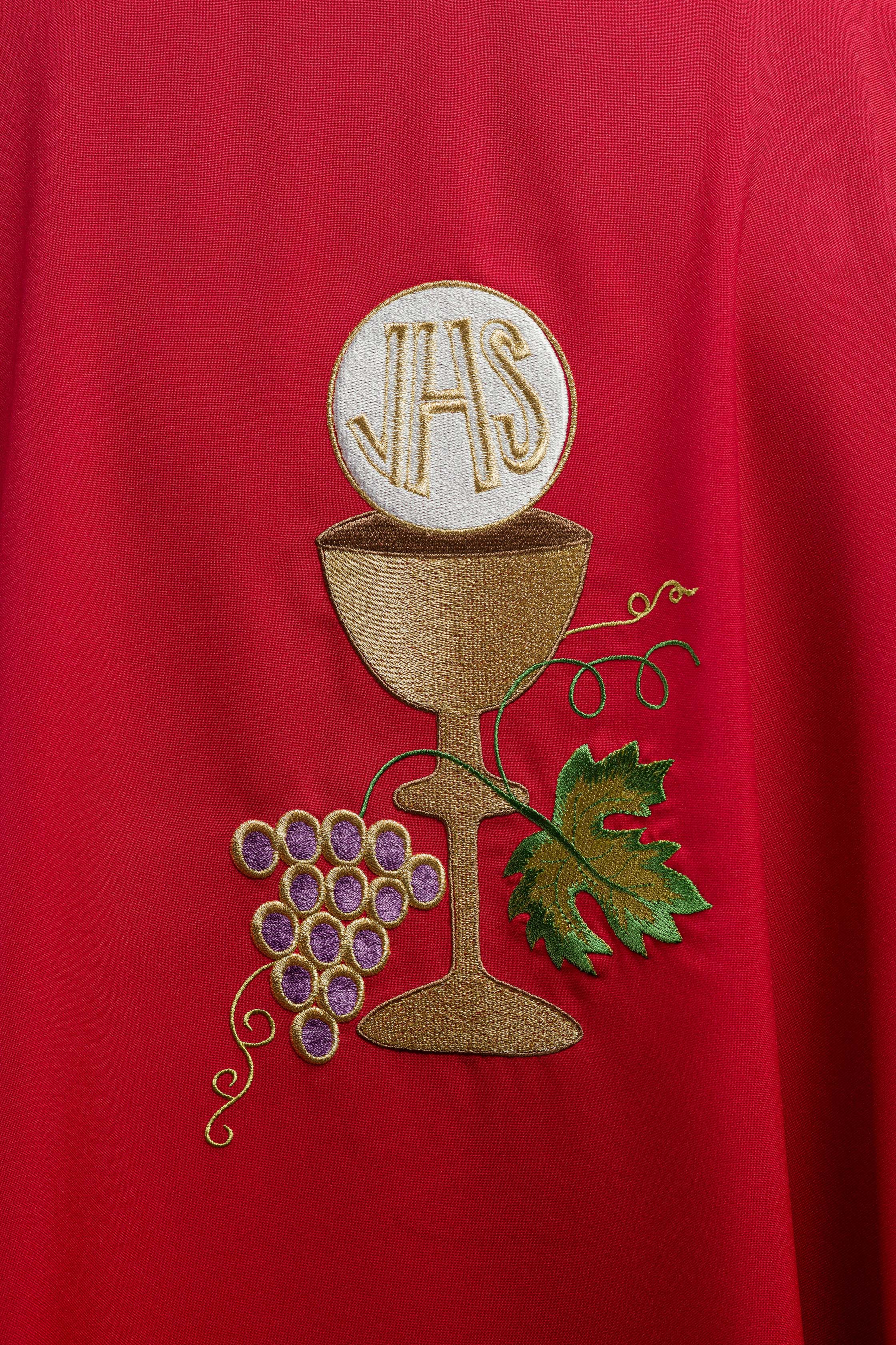 Casula Calice Croce e Uva écru