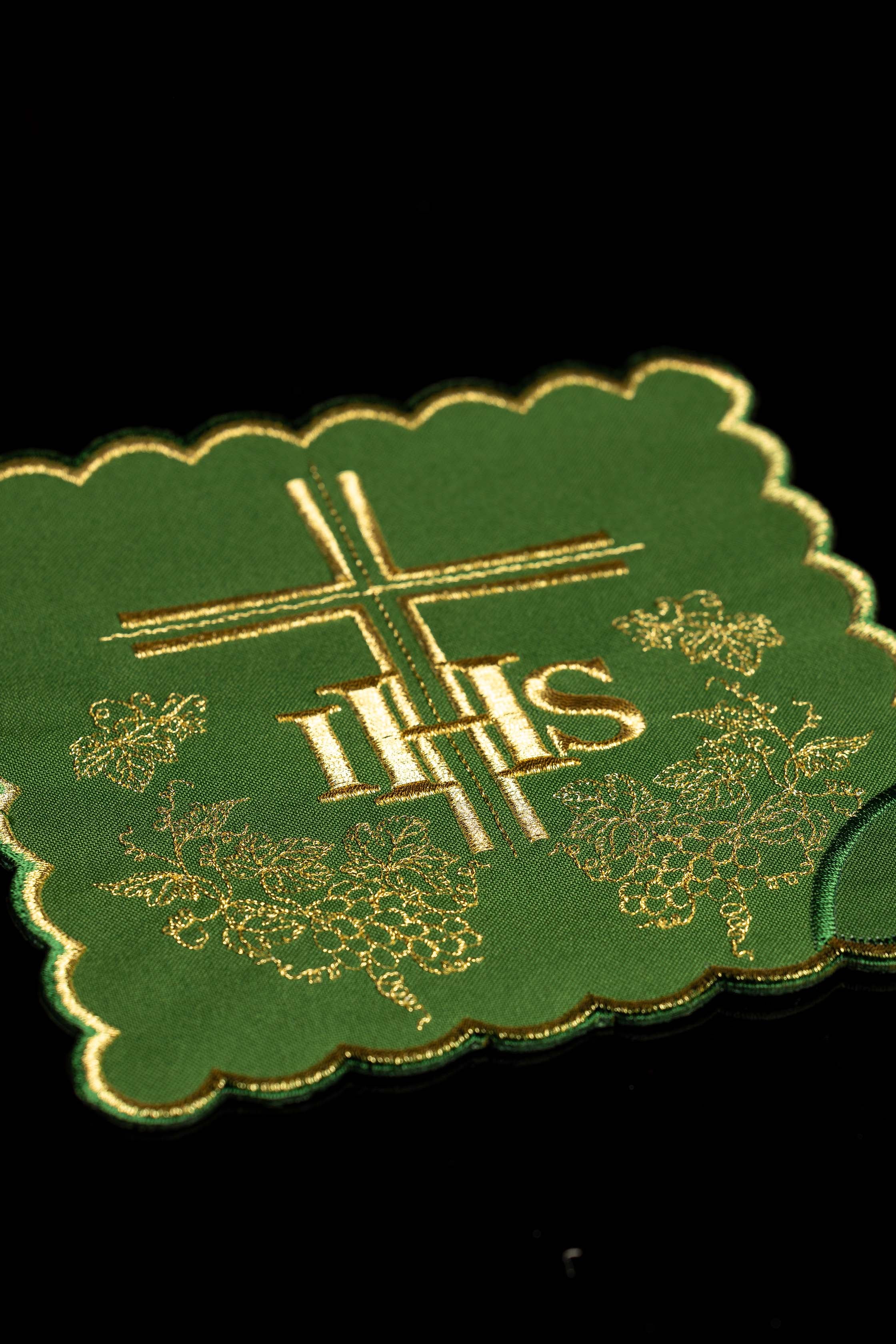Set di palle da calice con simbolo IHS in quattro colori liturgici
