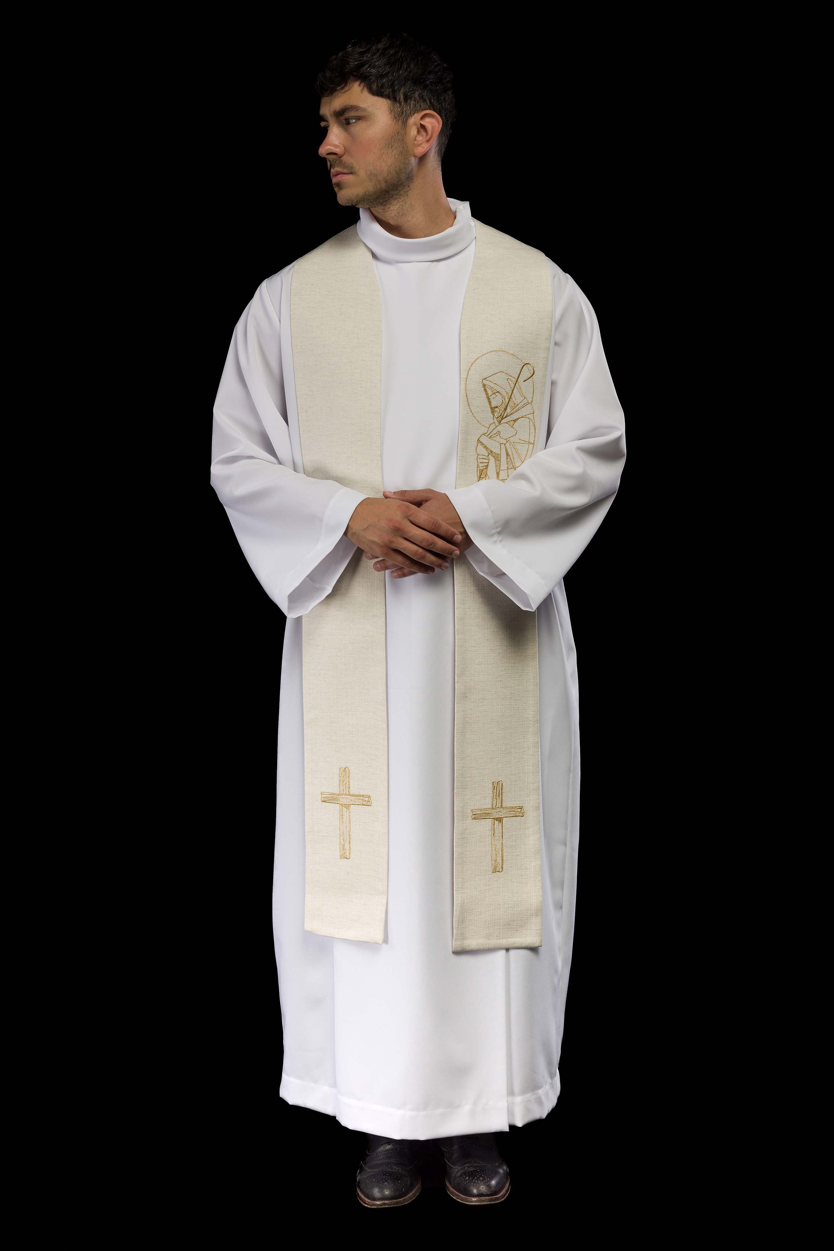 Stola ricamata “Gesù Buon Pastore” écru