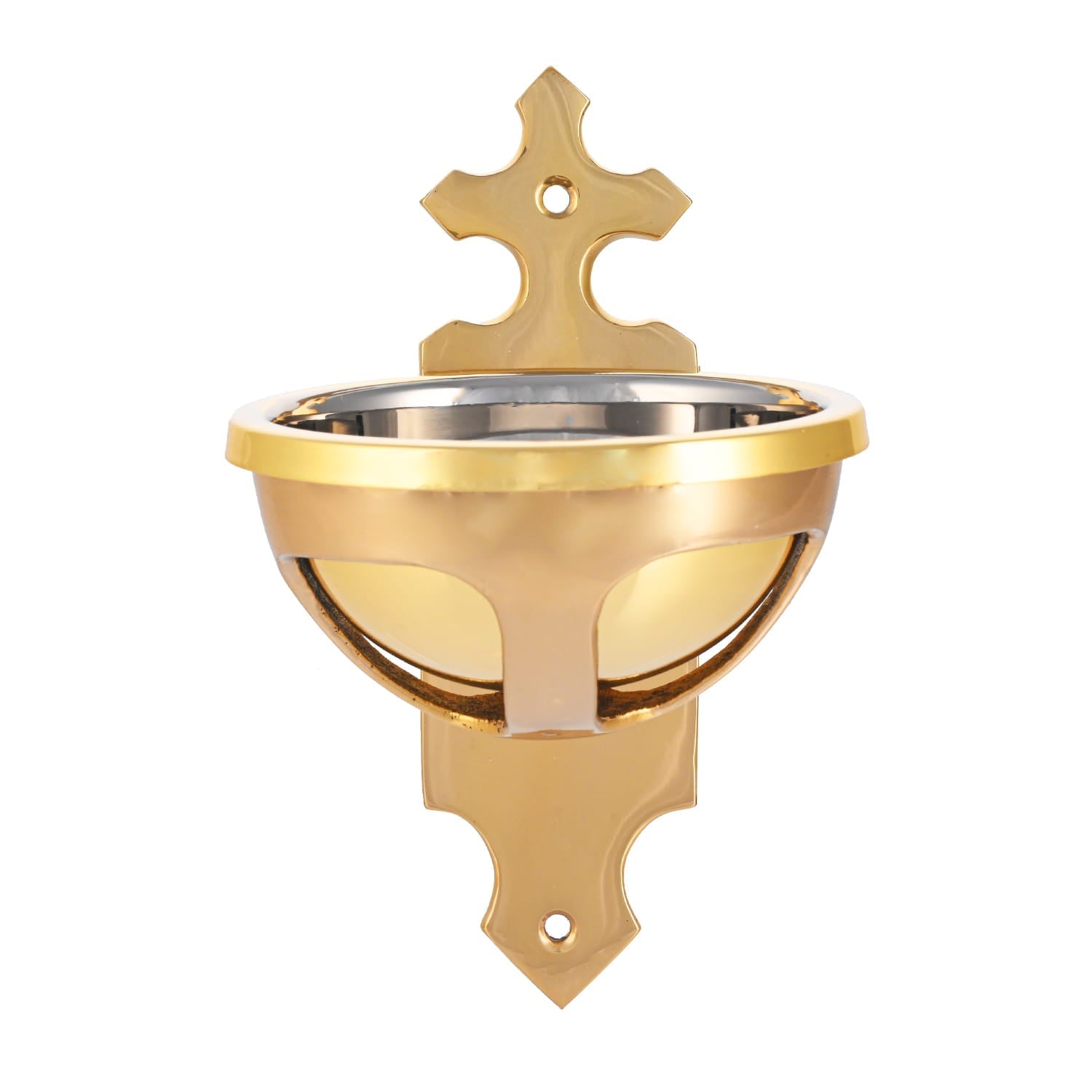 Acquasantiera - ottone - croce HWF-1049 - PERILPRETE.IT