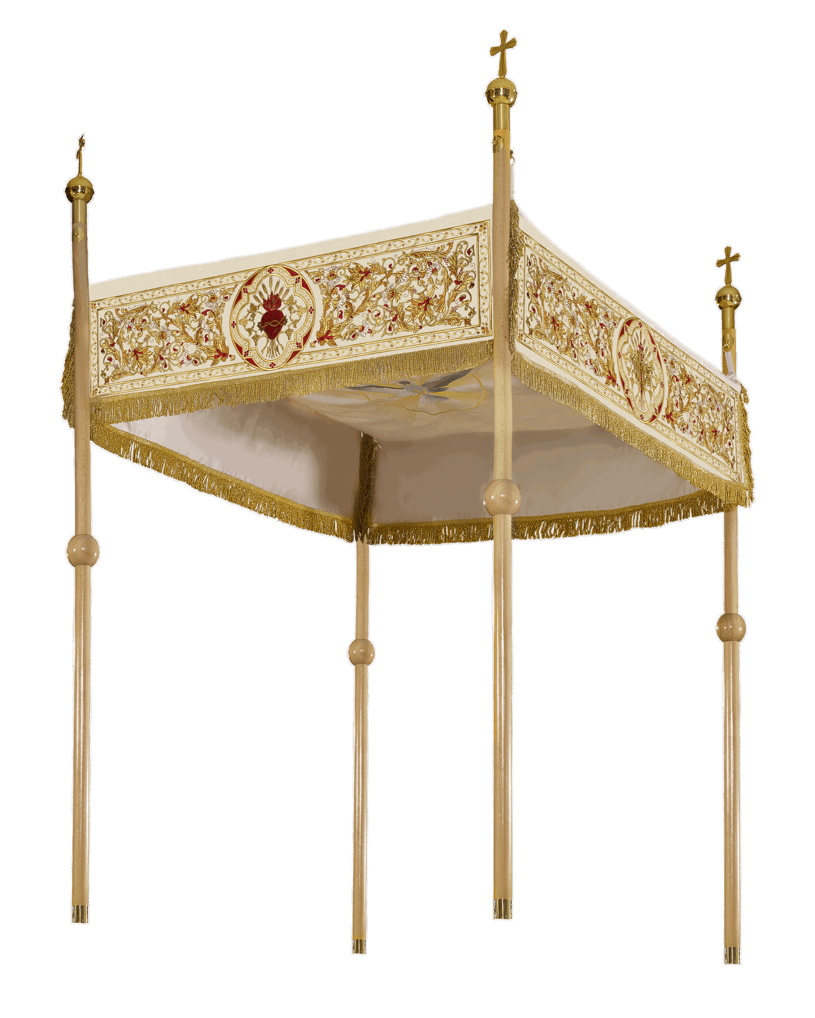 Baldacchino processionale con ricamo sacro cuore KBA/004 140*160 - PERILPRETE.IT
