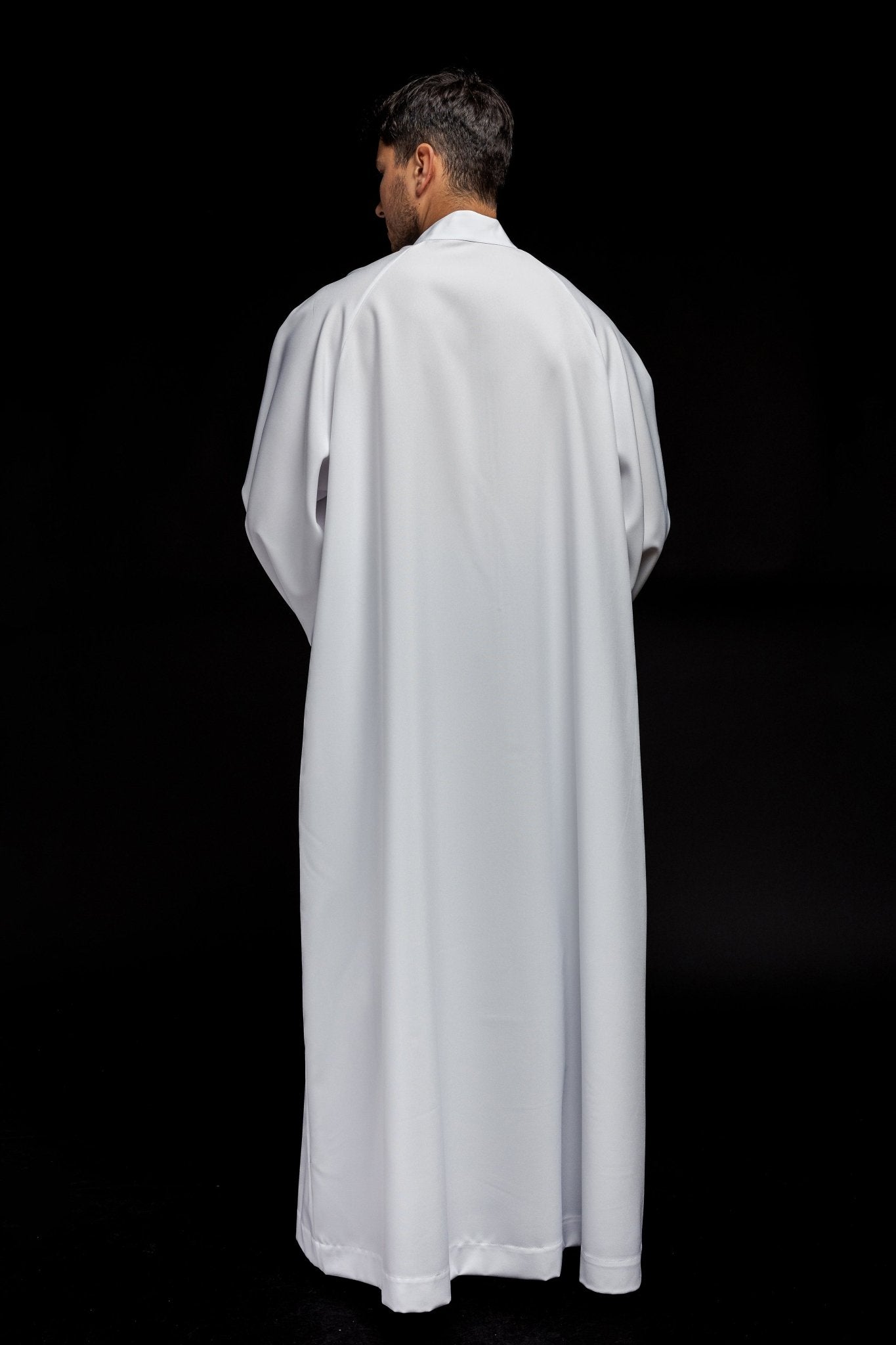 Camice sacerdotale bianco con cerniera frontale KAB/024/04/12 155cm/188cm - PERILPRETE.IT