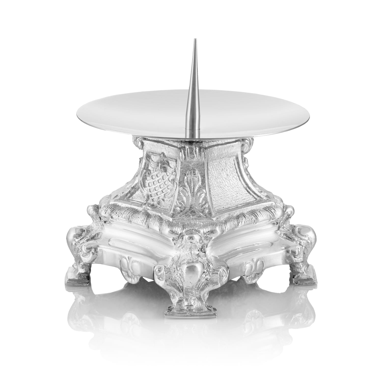Candelabro - ottone - nichel - 10 cm AS - 1003N - PERILPRETE.IT