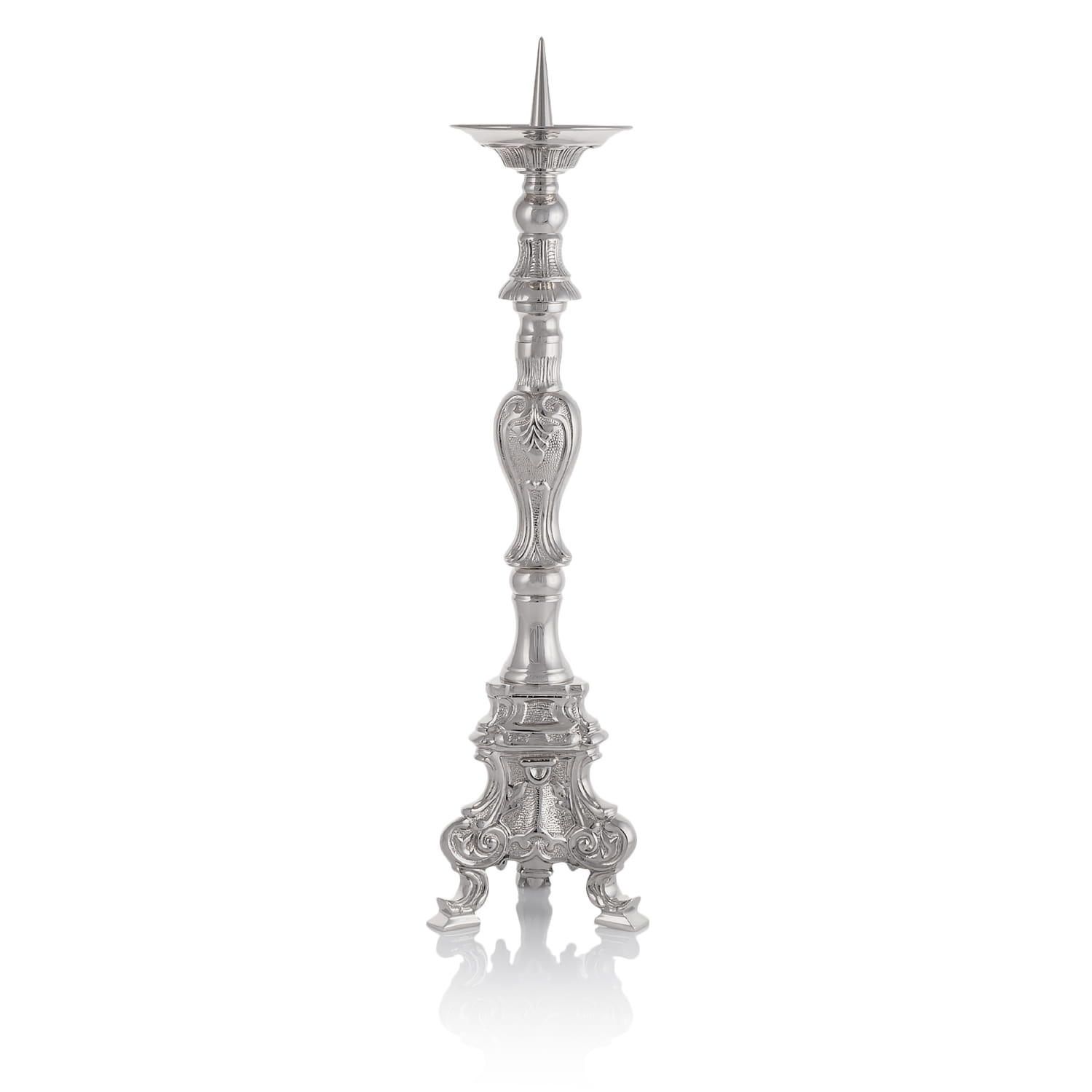 Candelabro - ottone - nichel - 60 cm P21N - PERILPRETE.IT