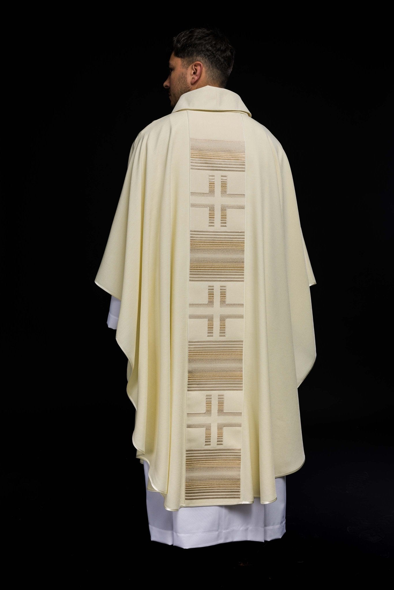 Casula blu liturgica mariana con ricami HA7032 - 05 ECRU - PERILPRETE.IT