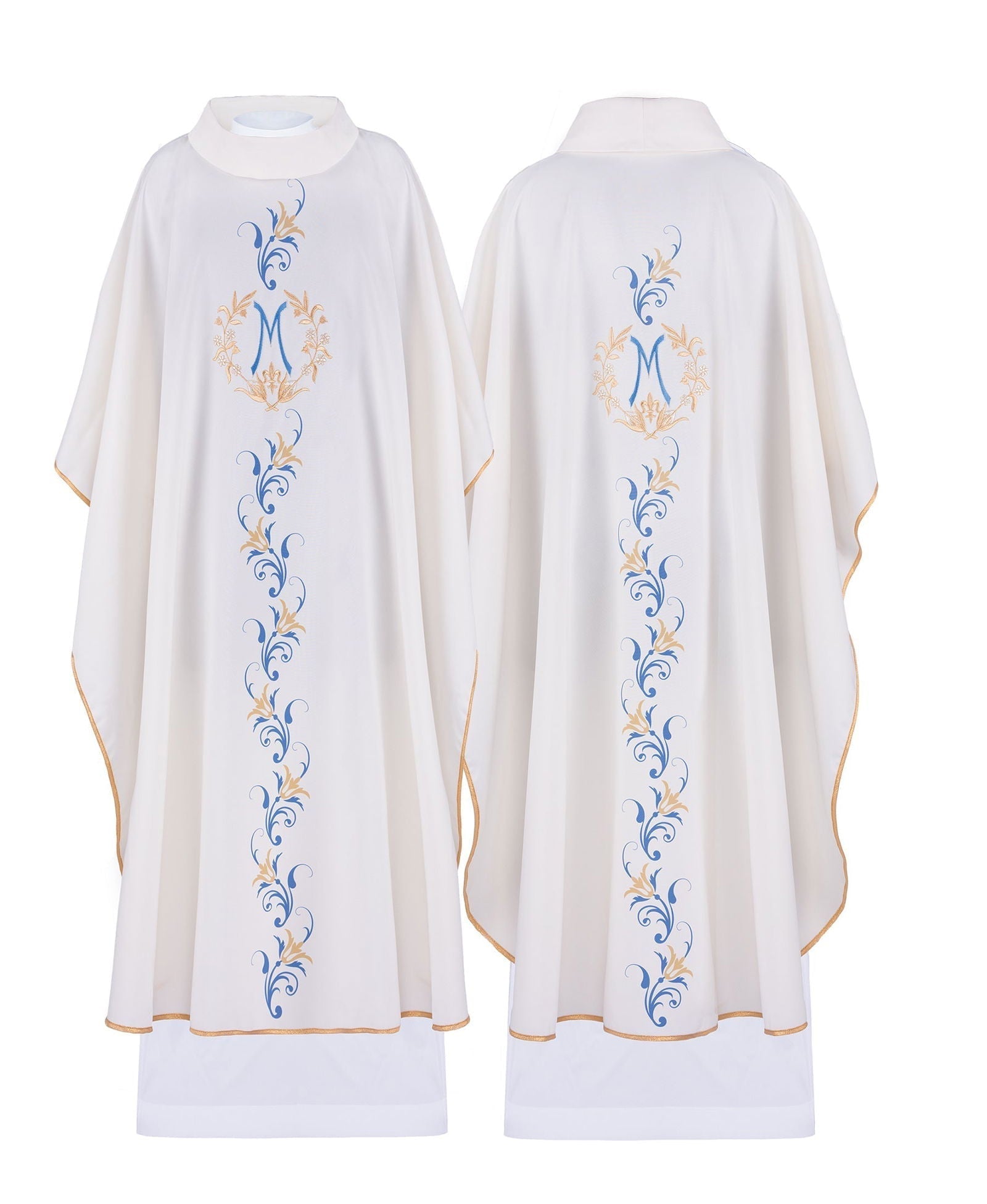 Casula con croci d'oro ricamate HA7012 - 05 ECRU - PERILPRETE.IT
