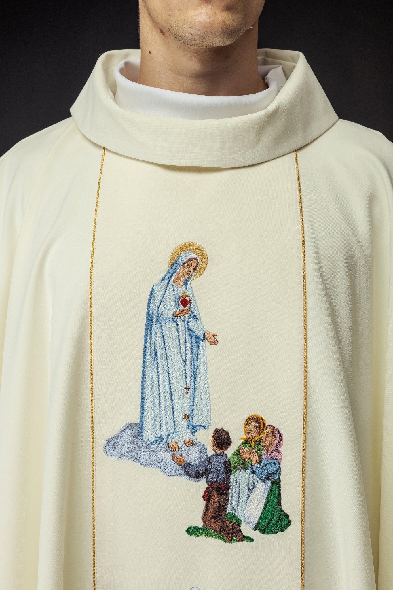 Casula con l'immagine della Madonna di Fatima KOW2/002/05/01 - PERILPRETE.IT
