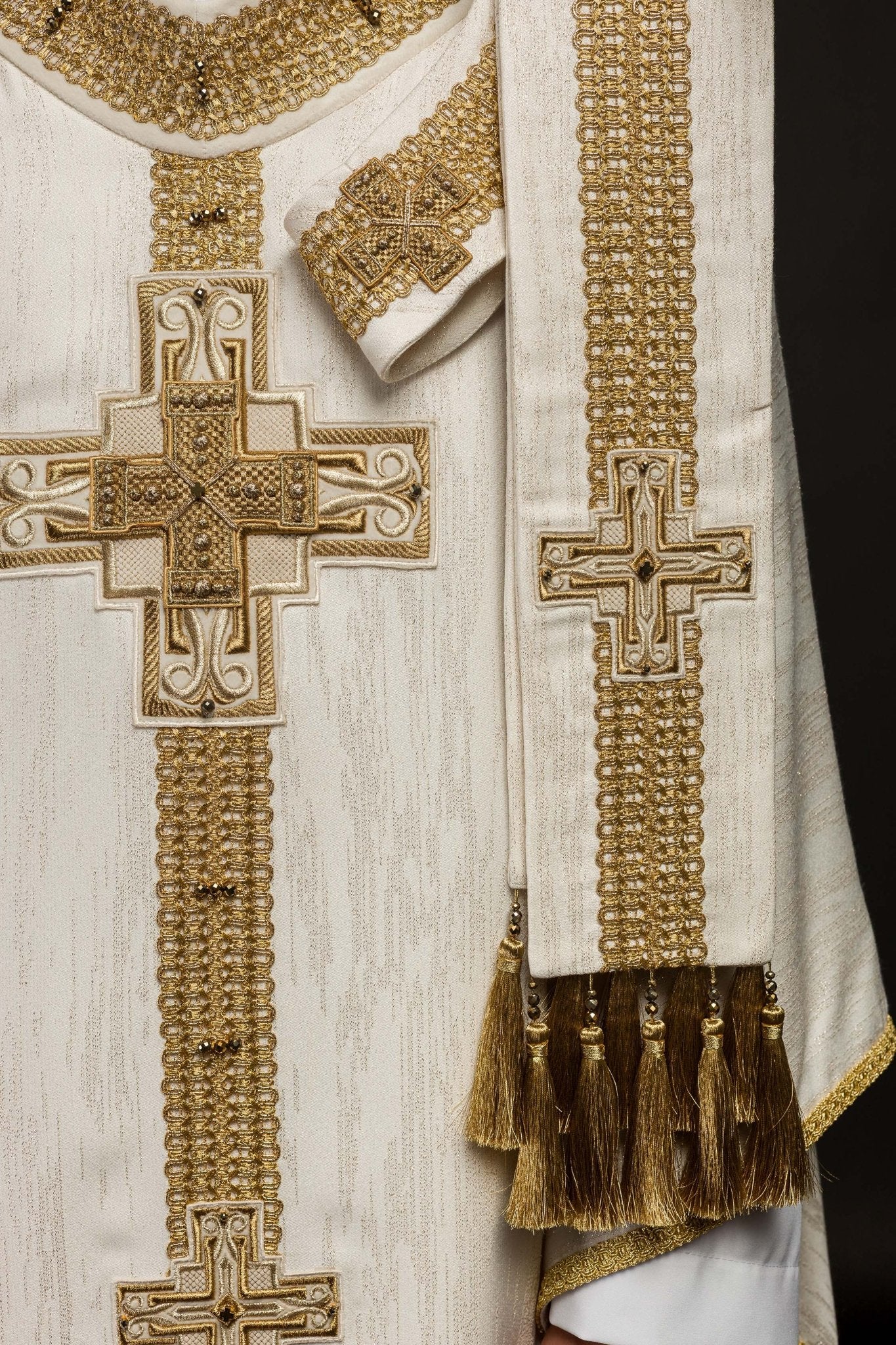 Casula fatto a mano con pietre naturali Handmade 7015 Ecru HM/7015/05/99 - PERILPRETE.IT