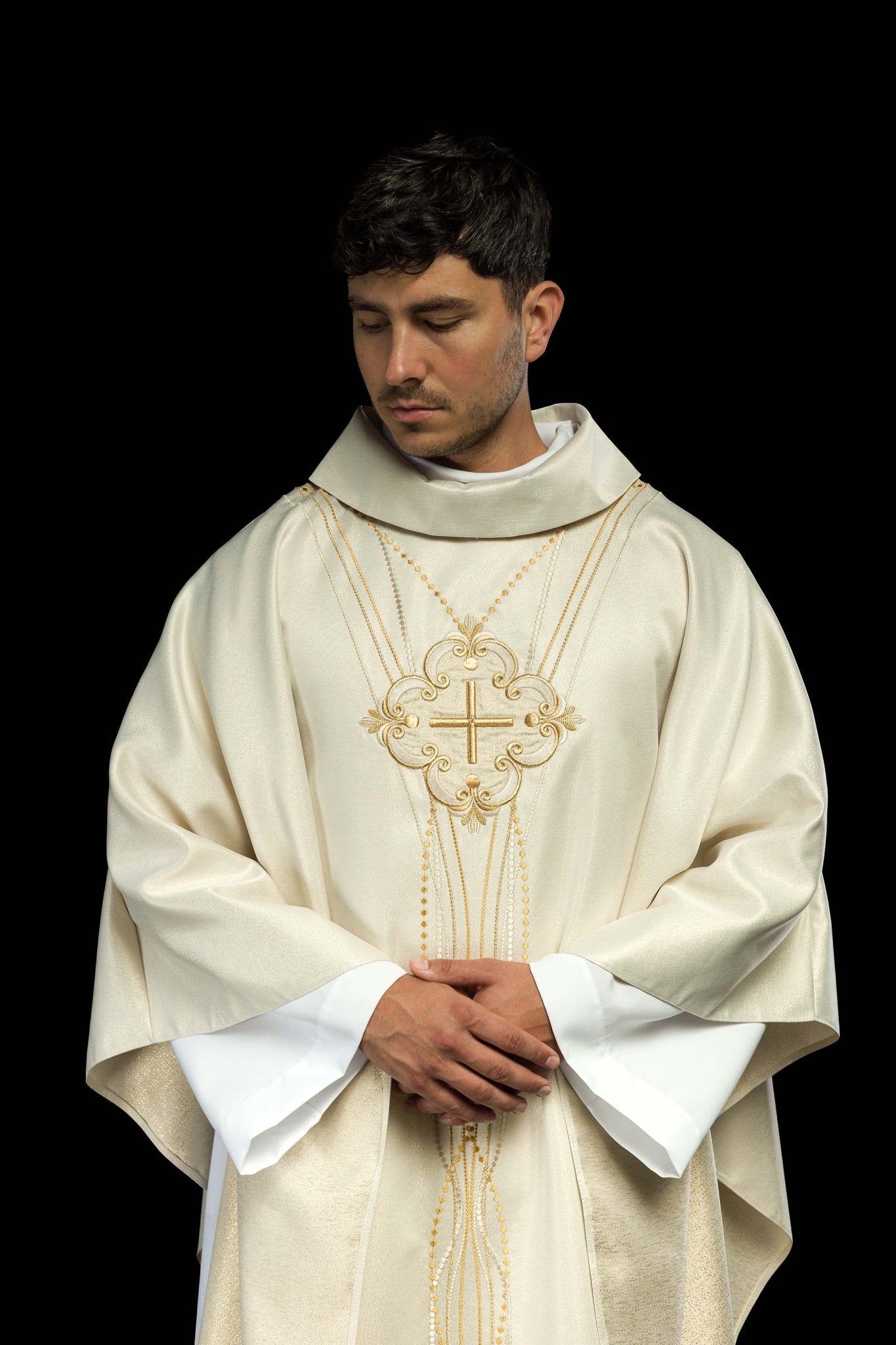 Casula in tessuto lucente ispirato al rosario LE/7016/05 - PERILPRETE.IT