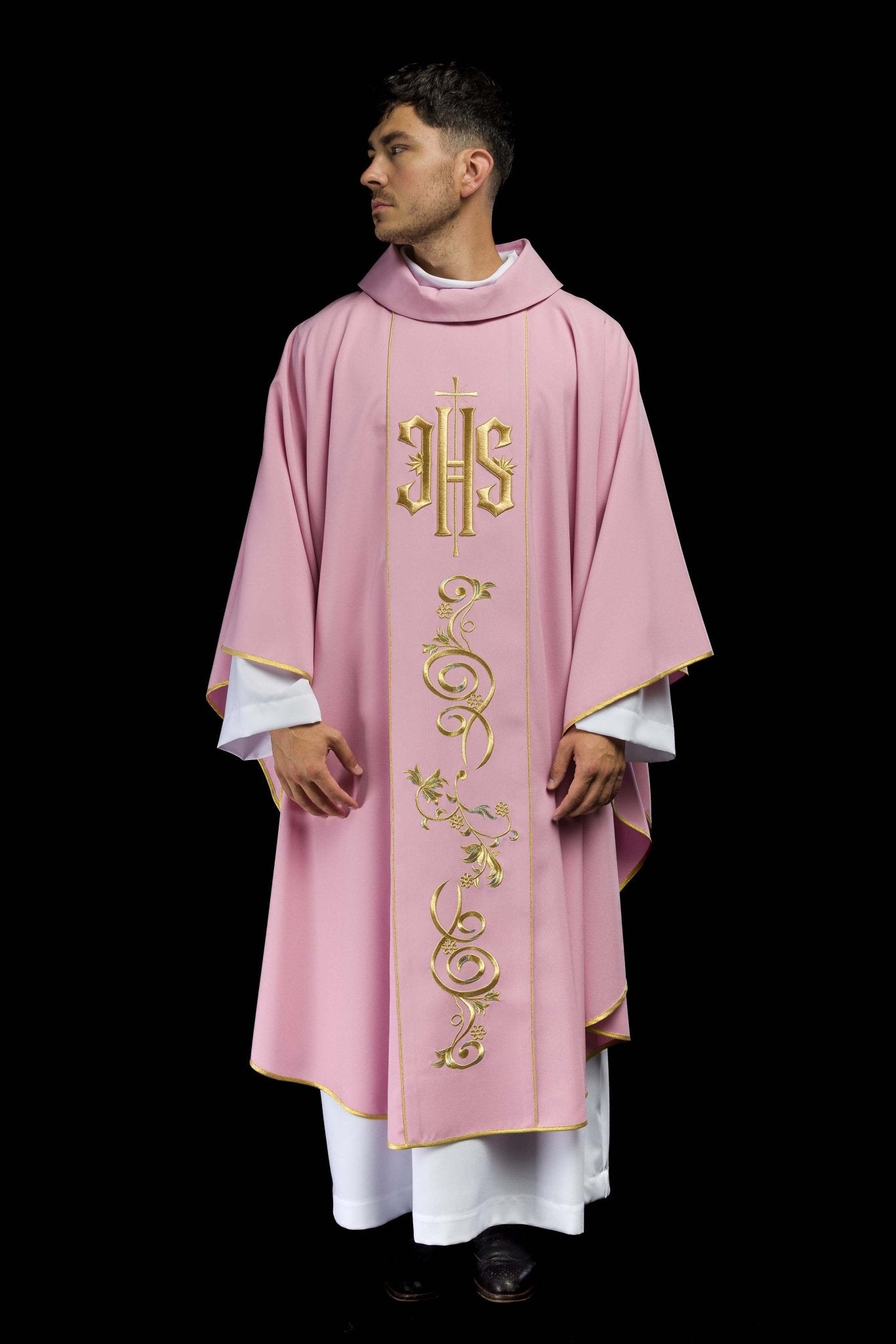 Casula Rosa ricamata IHS KOR/031/08/01 RÓŻ - PERILPRETE.IT
