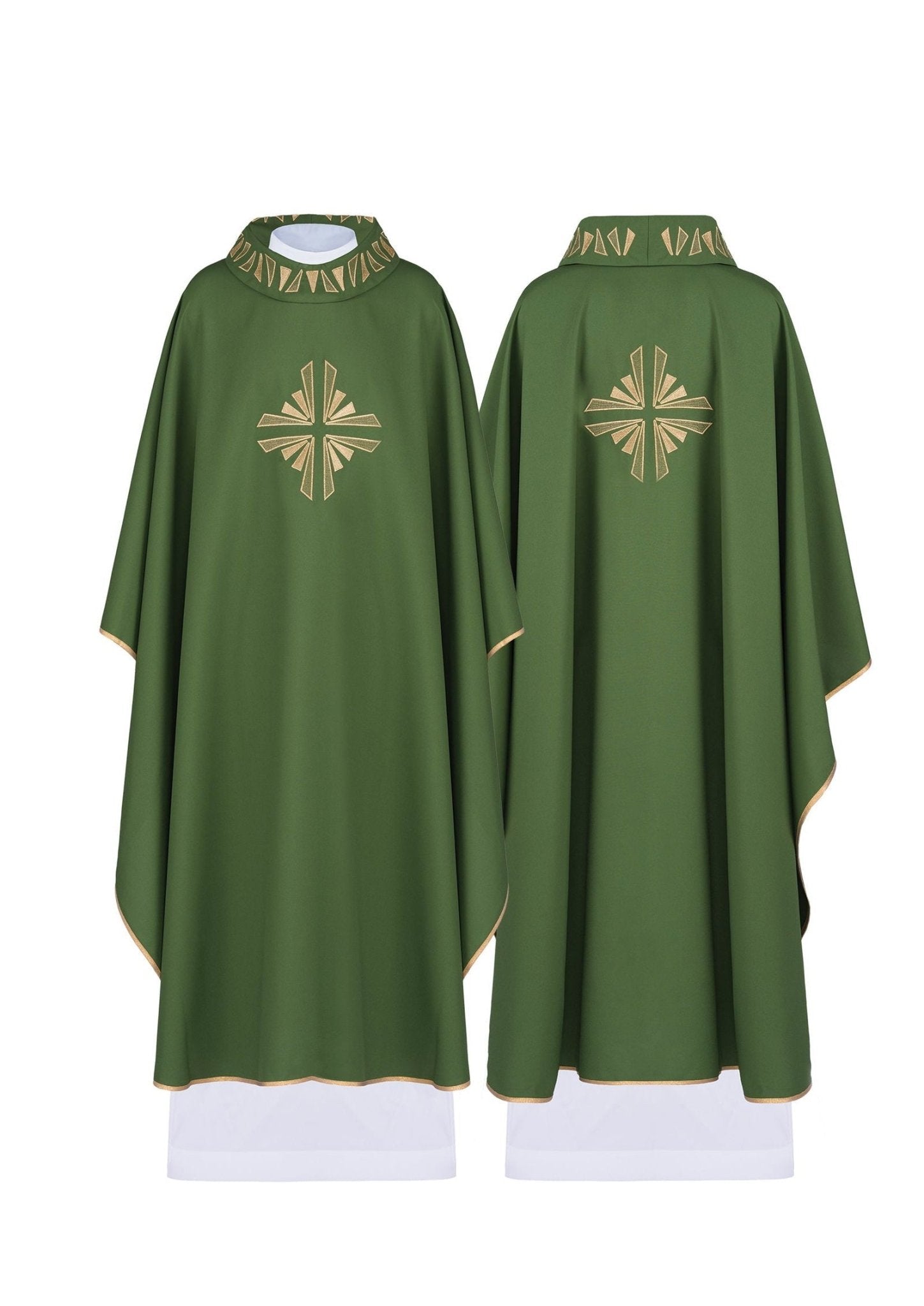 Casula Verde con Croce HA7008 - 01 ZIELONY - PERILPRETE.IT