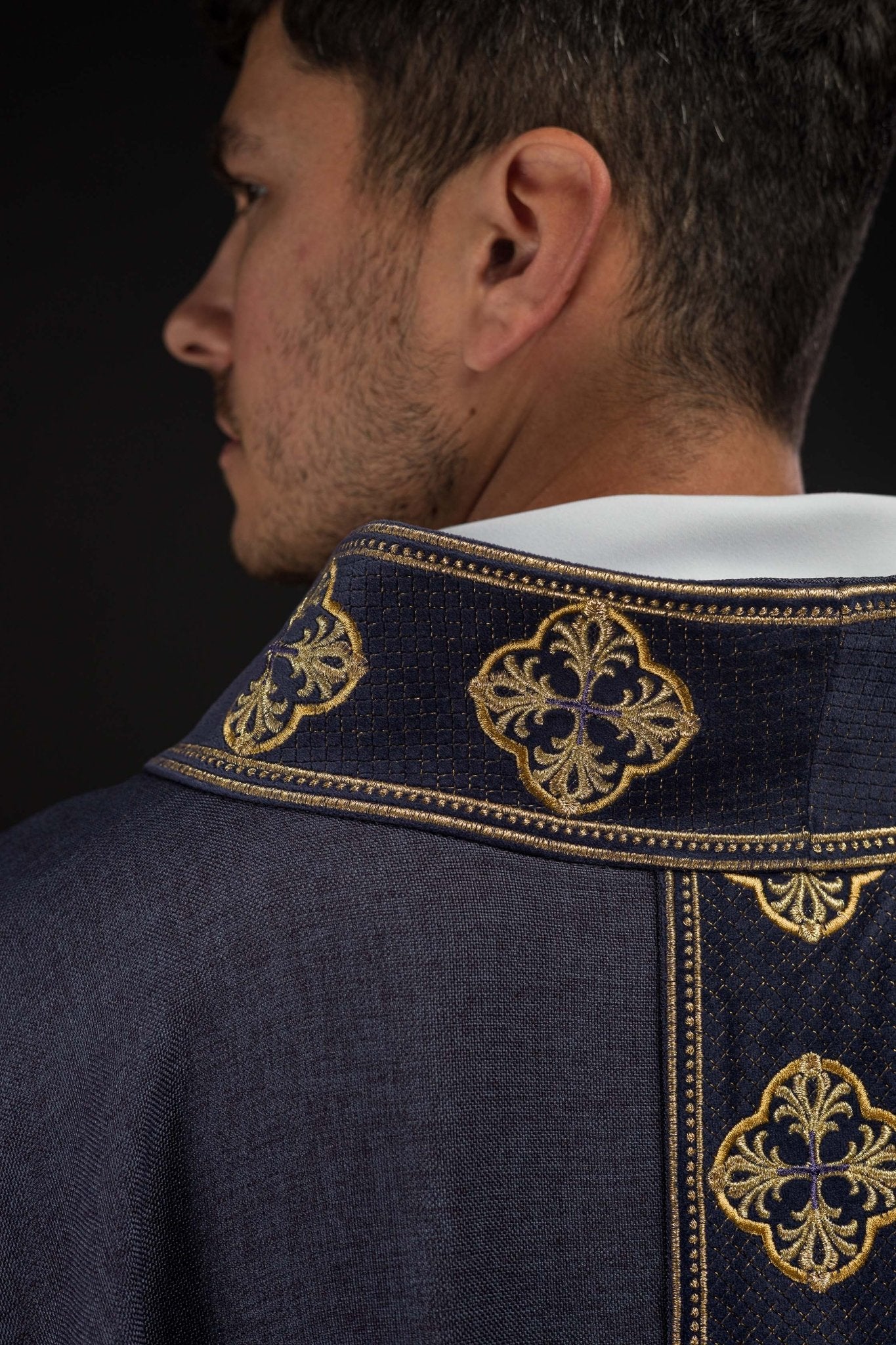 Casula viola classica cintura stretta S-7069-03-70 - PERILPRETE.IT