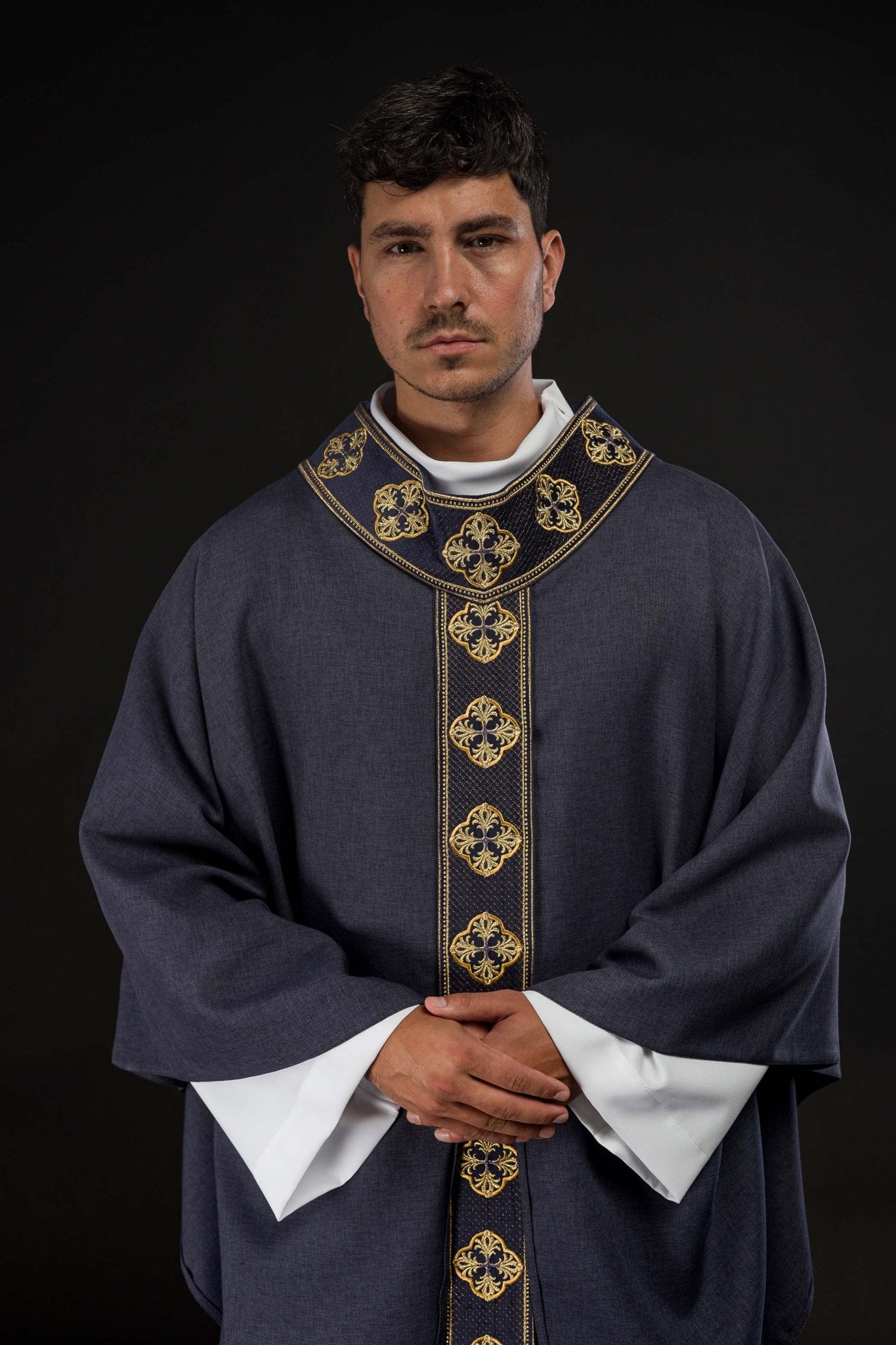 Casula viola classica cintura stretta S-7069-03-70 - PERILPRETE.IT