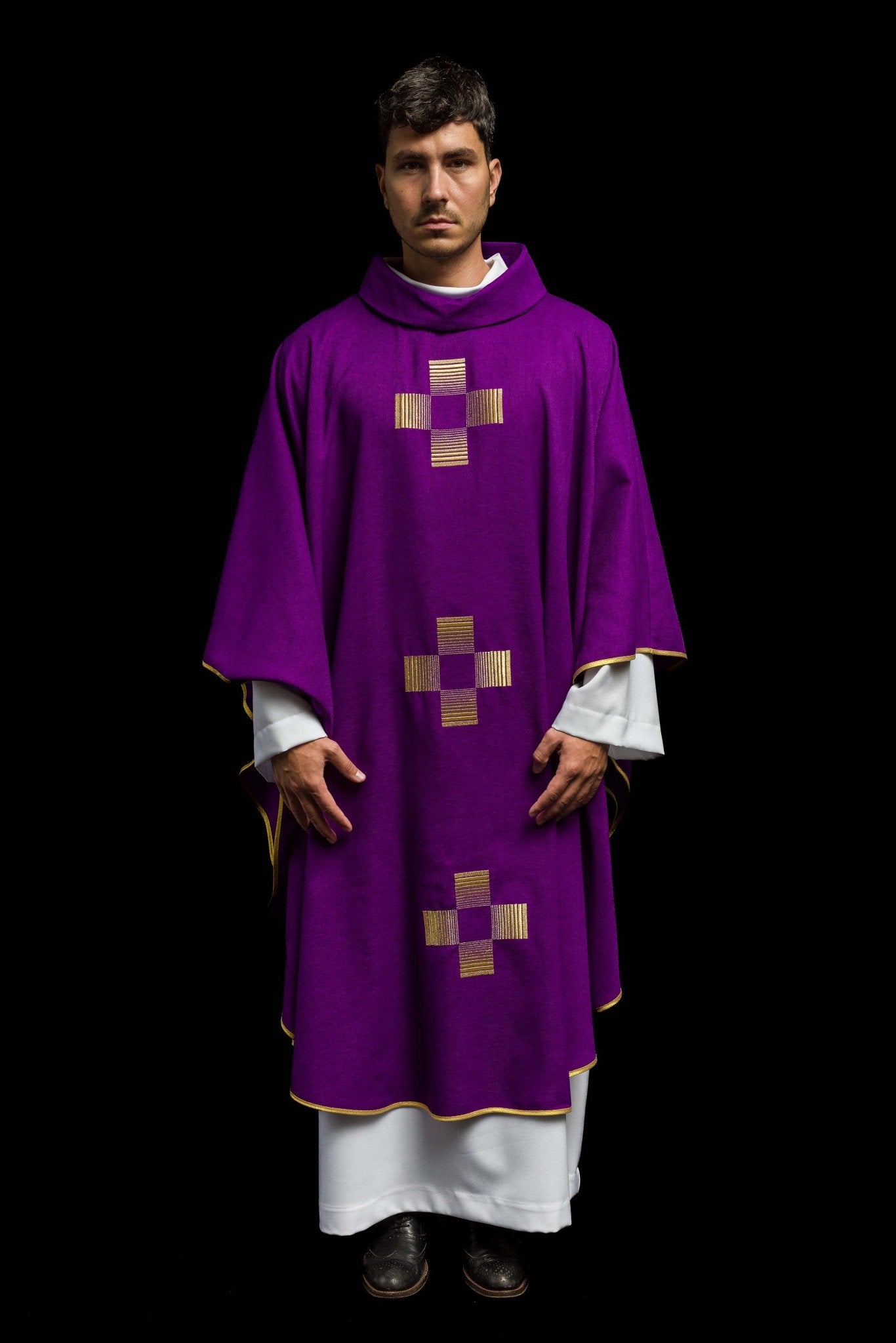 Casula Viola con Croci HA7011-03 FIOLET - PERILPRETE.IT