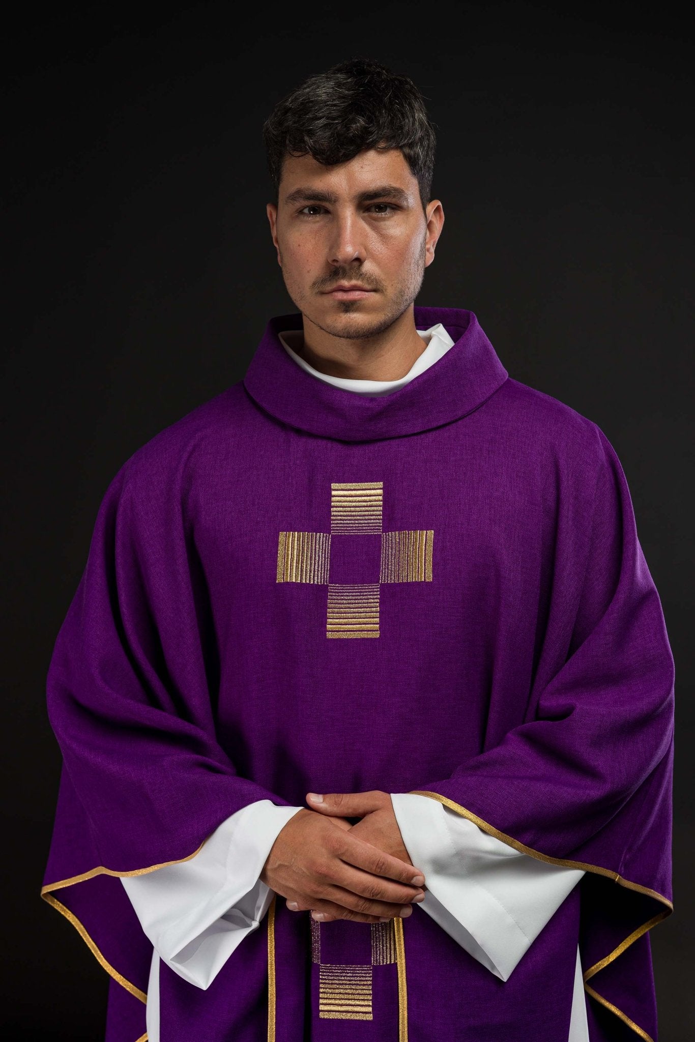 Casula Viola con Croci HA7011-03 FIOLET - PERILPRETE.IT