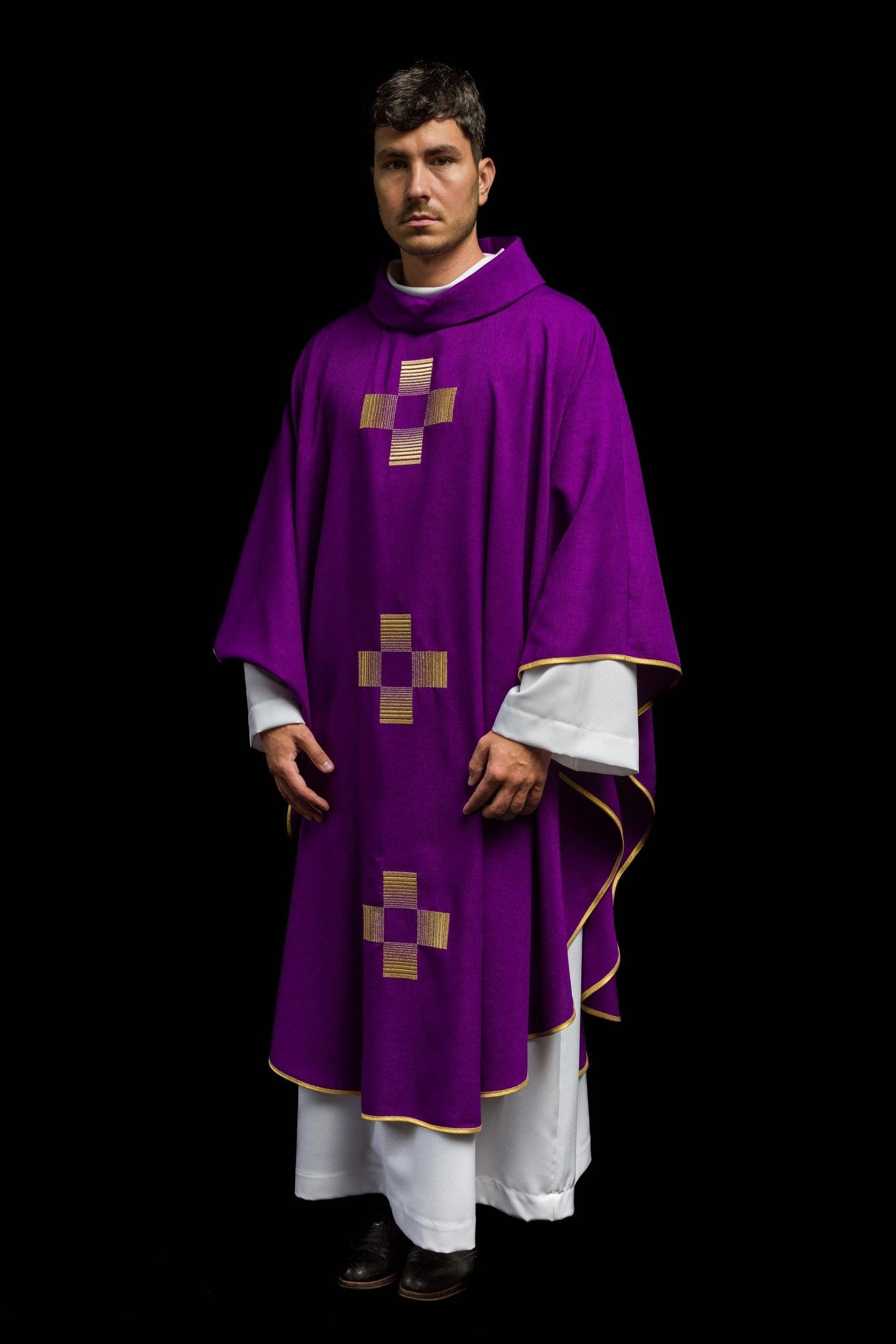 Casula Viola con Croci HA7011-03 FIOLET - PERILPRETE.IT