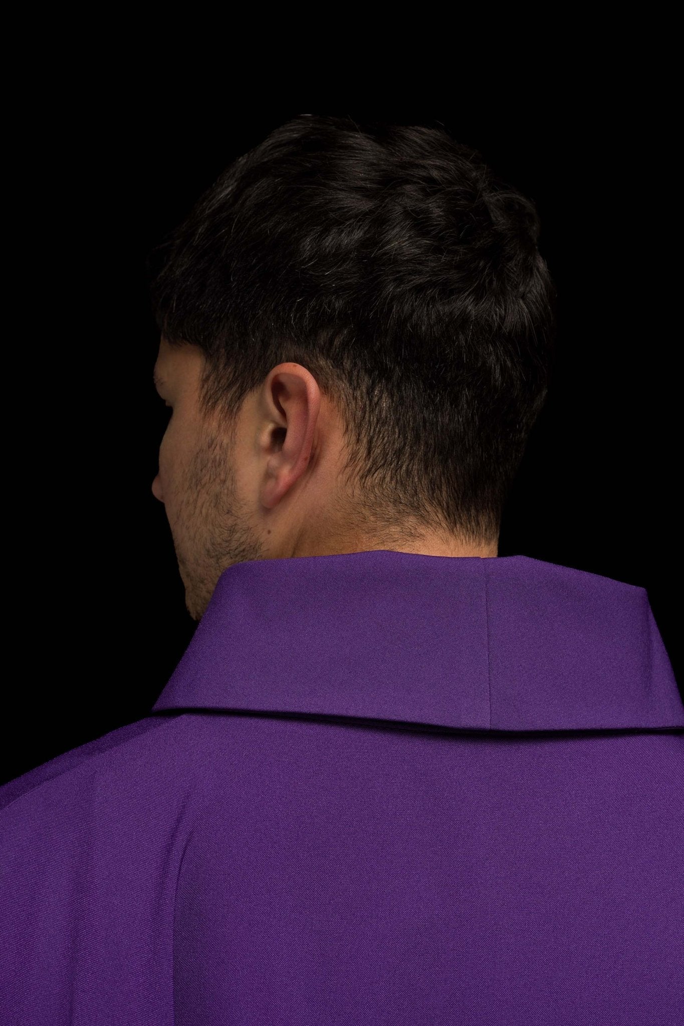 Casula Viola ricamata con Croce e IHS KOR/017/03/12 FIOLET - PERILPRETE.IT