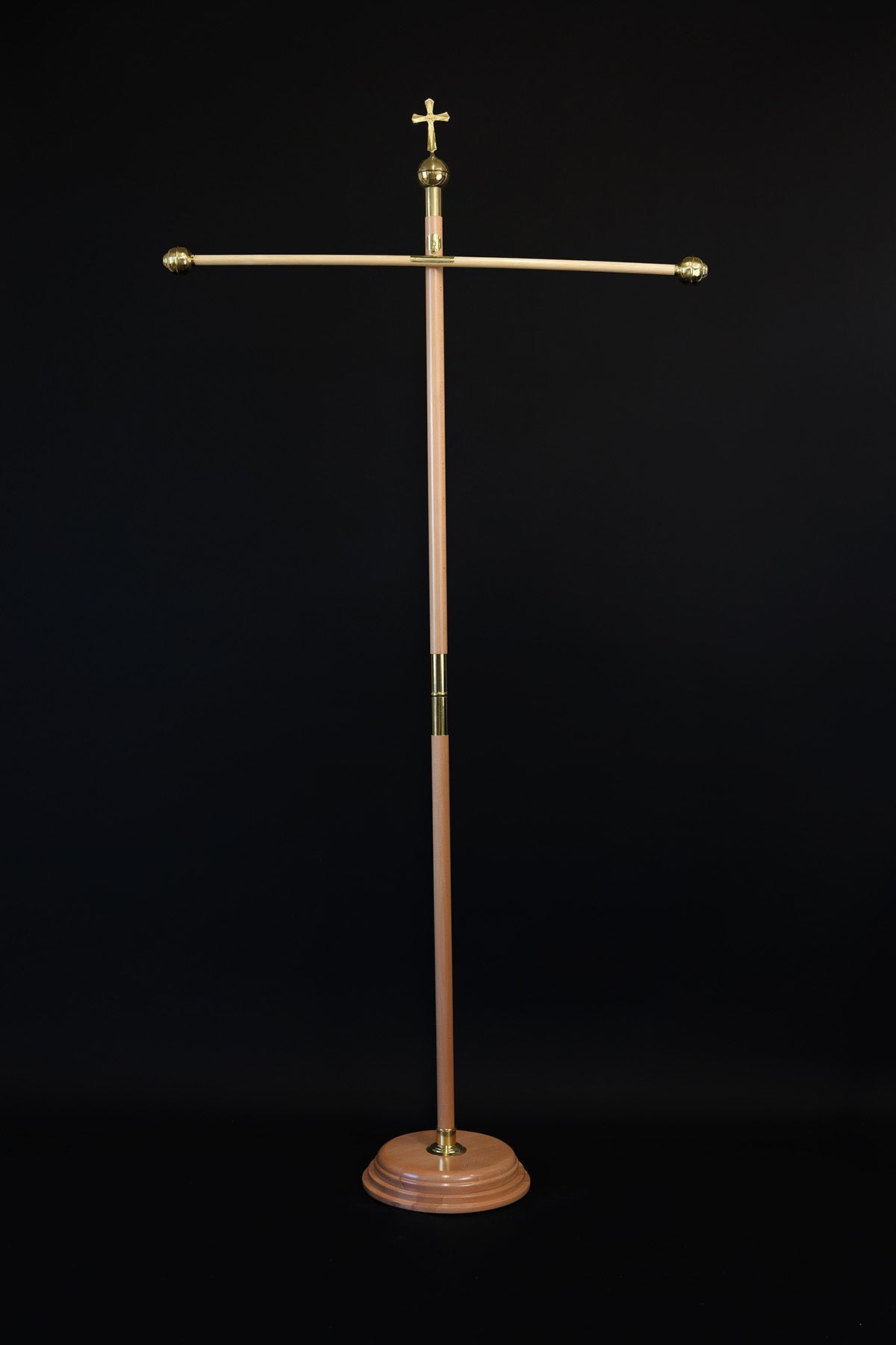 Asta per stendardo liturgico in legno chiaro