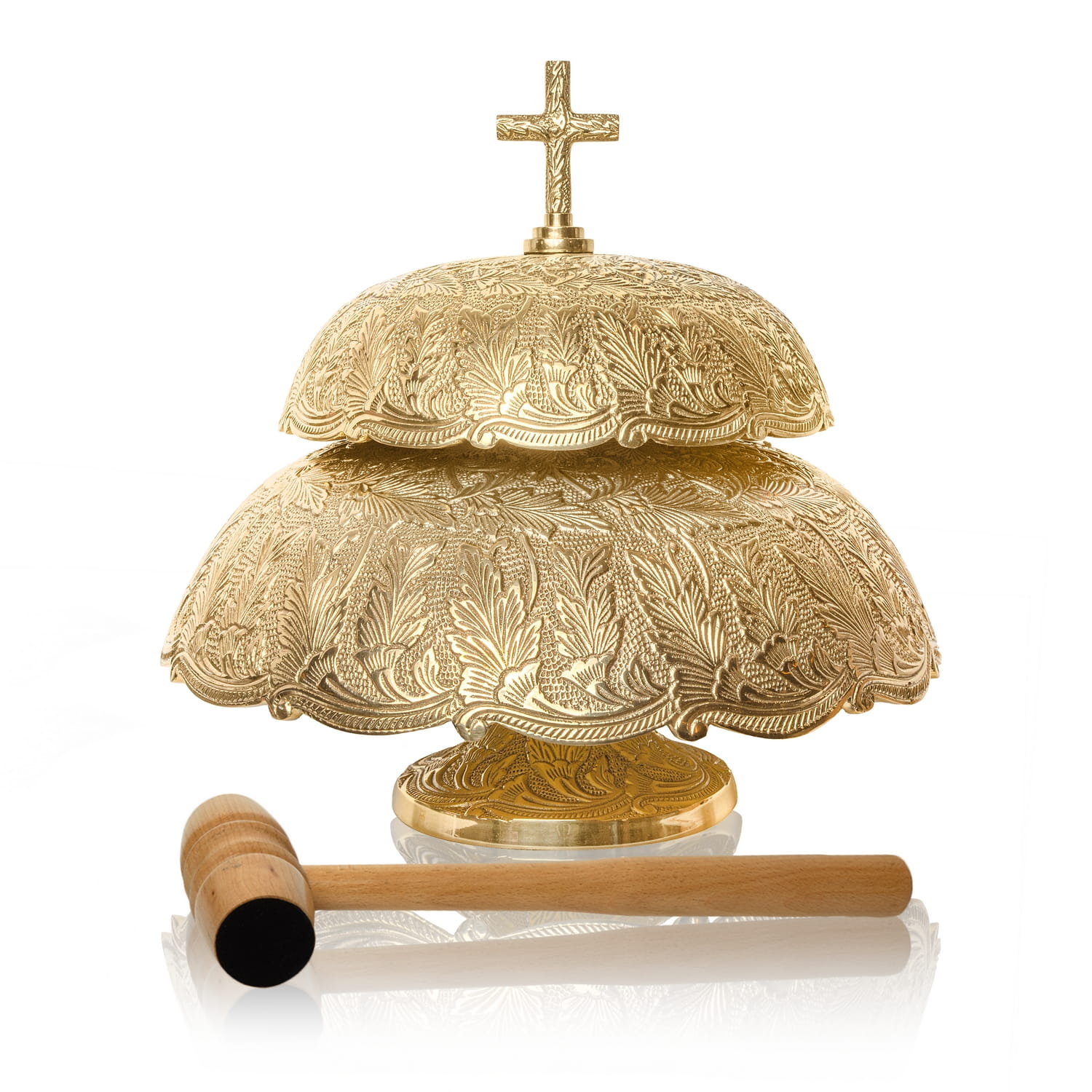 Gong - ottone - martello di legno P135 - PERILPRETE.IT