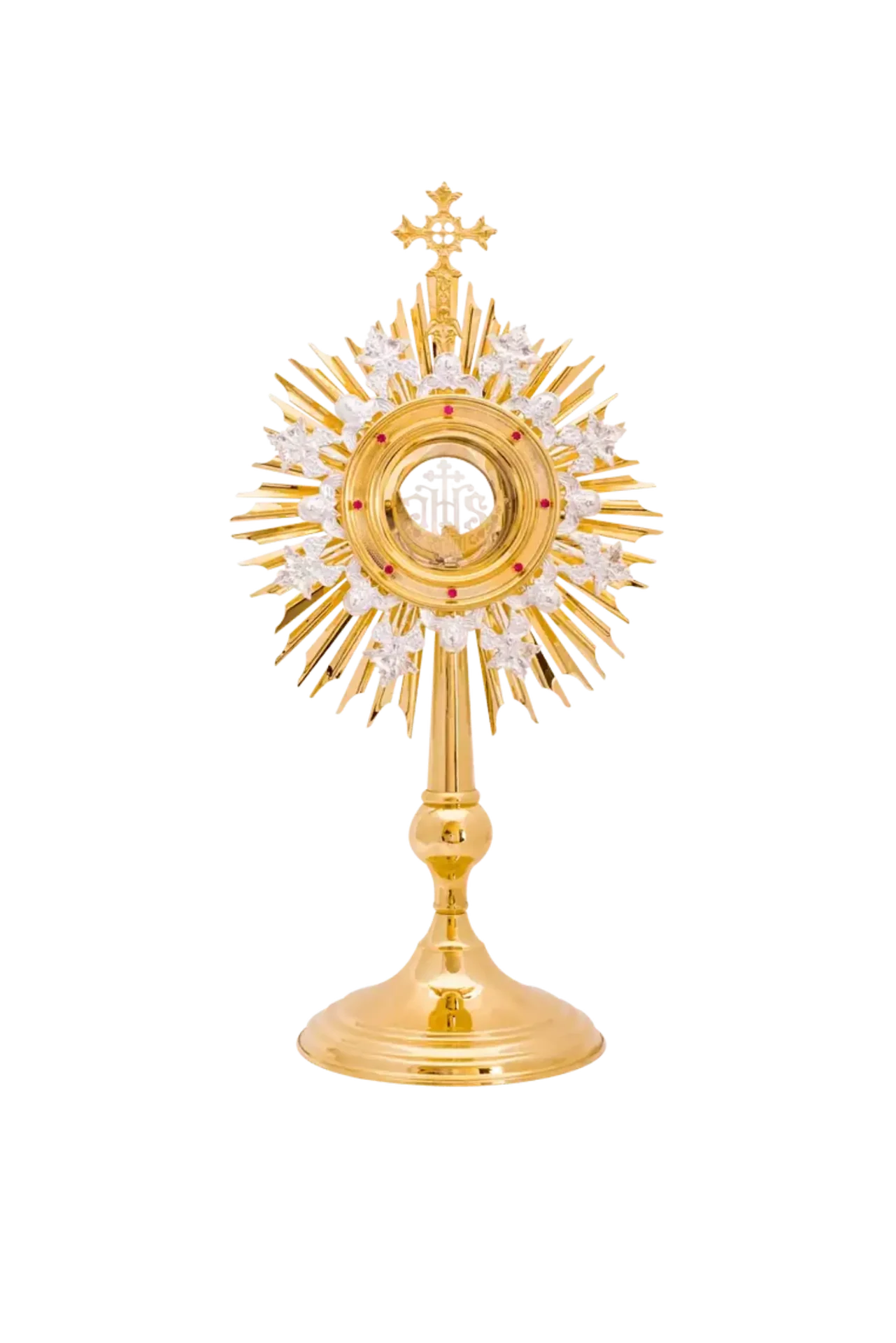 Ostensorio in ottone dorato