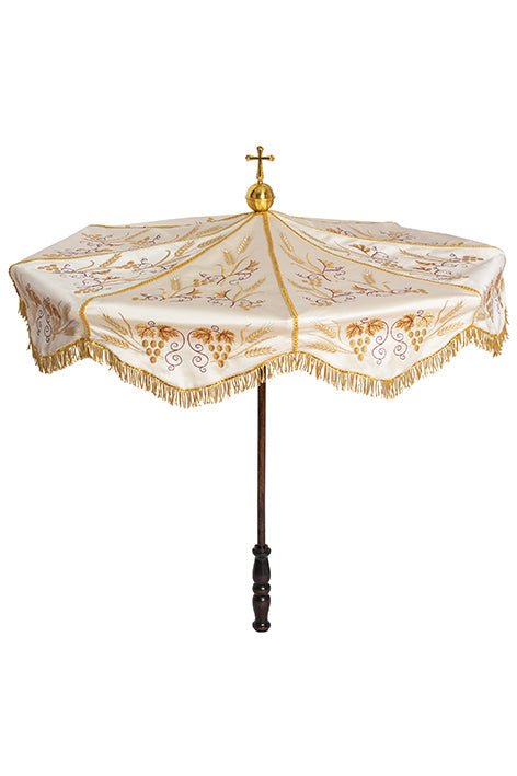Ombrello per processione KPP/001/05/20 o 100cm ECRU SAT. - PERILPRETE.IT