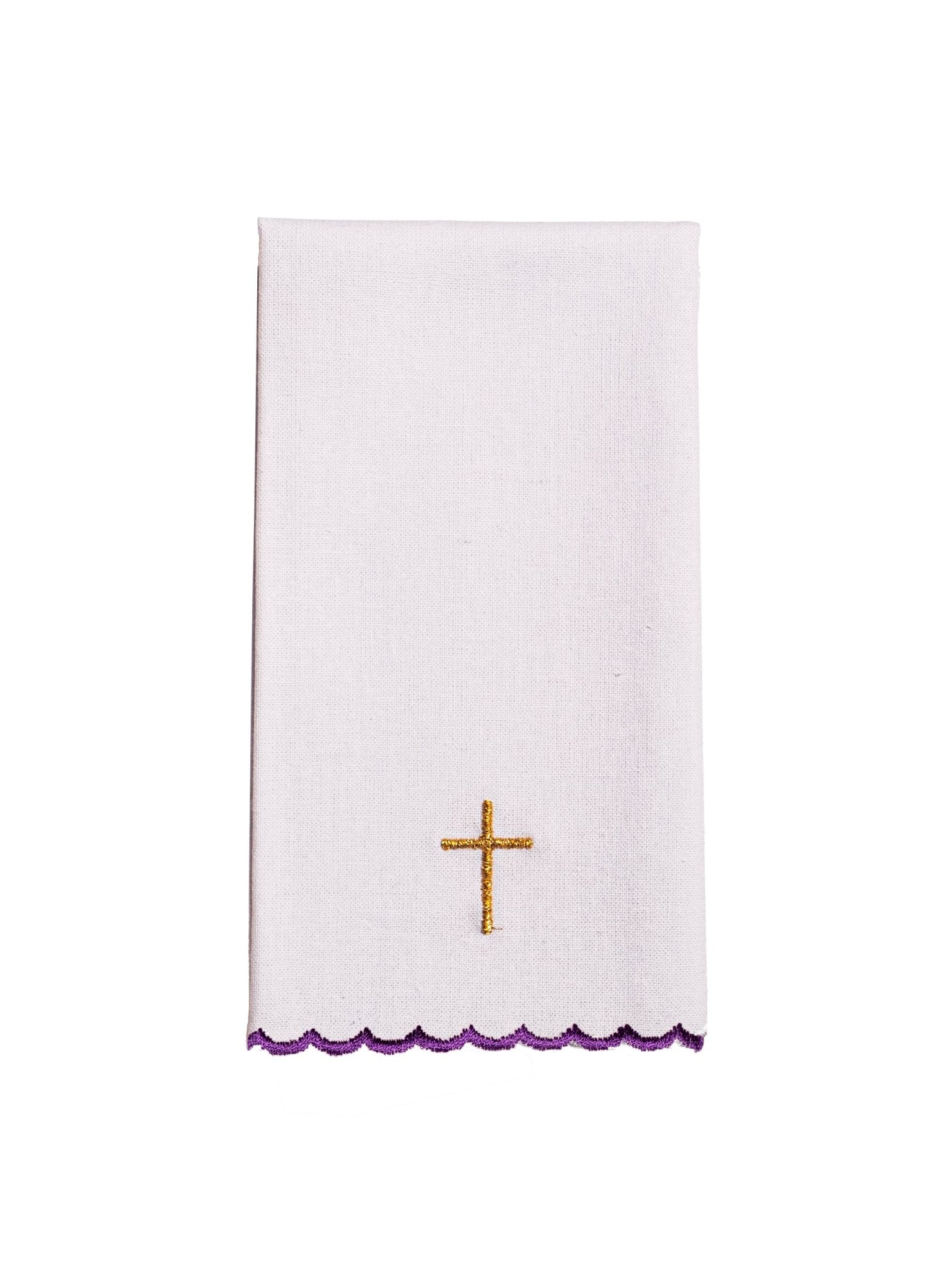 Servizio da Messa ricamato viola con Croce KK/151/03 - PERILPRETE.IT