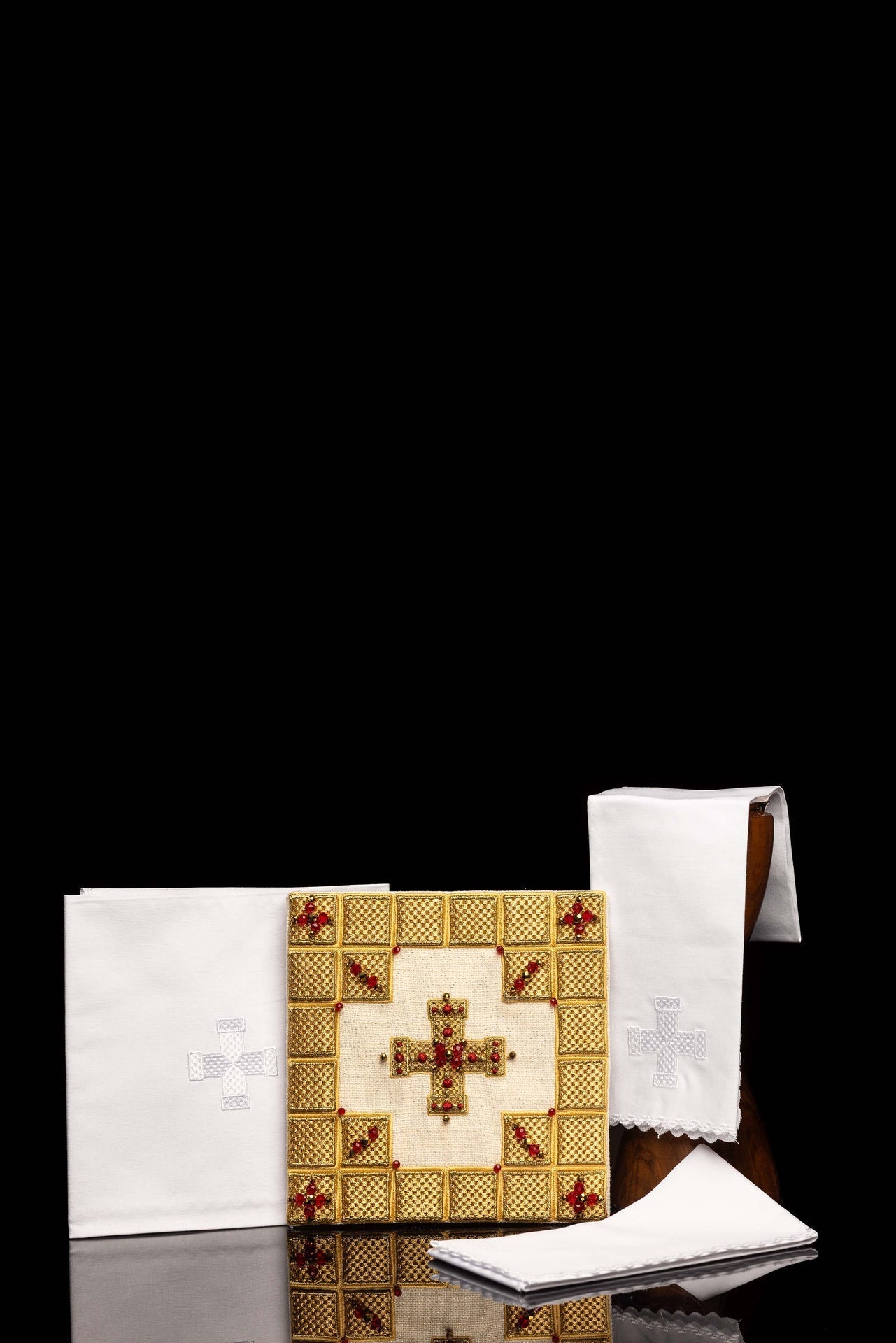 Set di biancheria per calice realizzato a mano con pietre naturali Handmade 5011 HM/5011 - PERILPRETE.IT