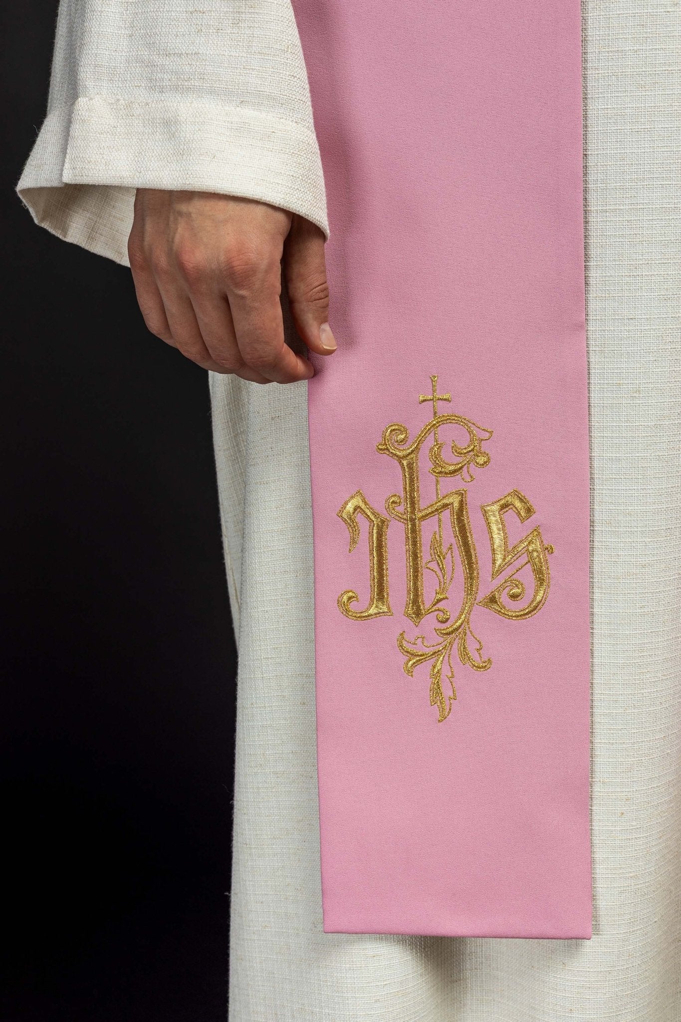 Stola Rosa sacerdotale rosa IHS KST/053/08/12 RÓŻOWY - PERILPRETE.IT