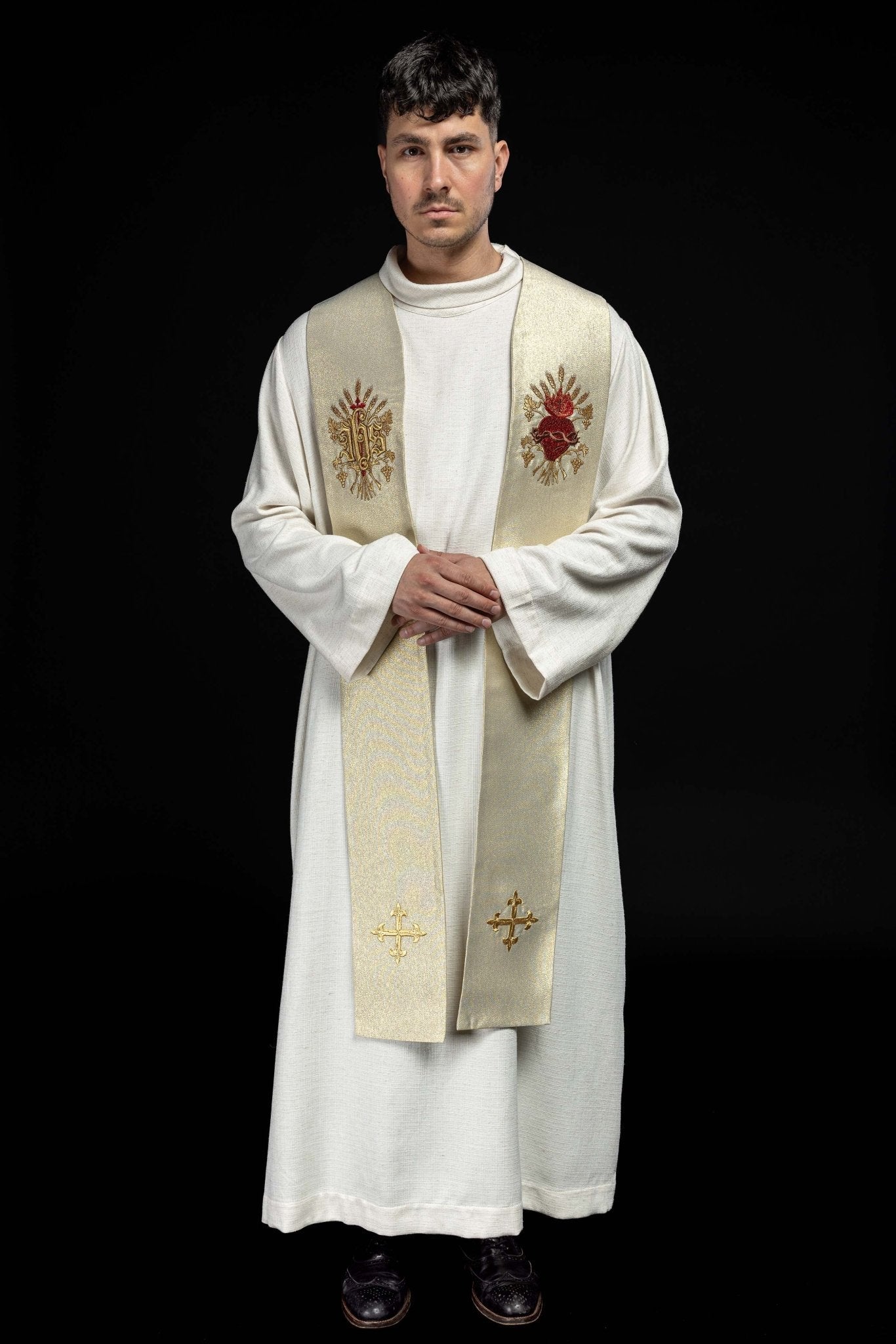 Stola sacerdotale dorata ricamata KST/159/10/37 ZŁOTY - PERILPRETE.IT
