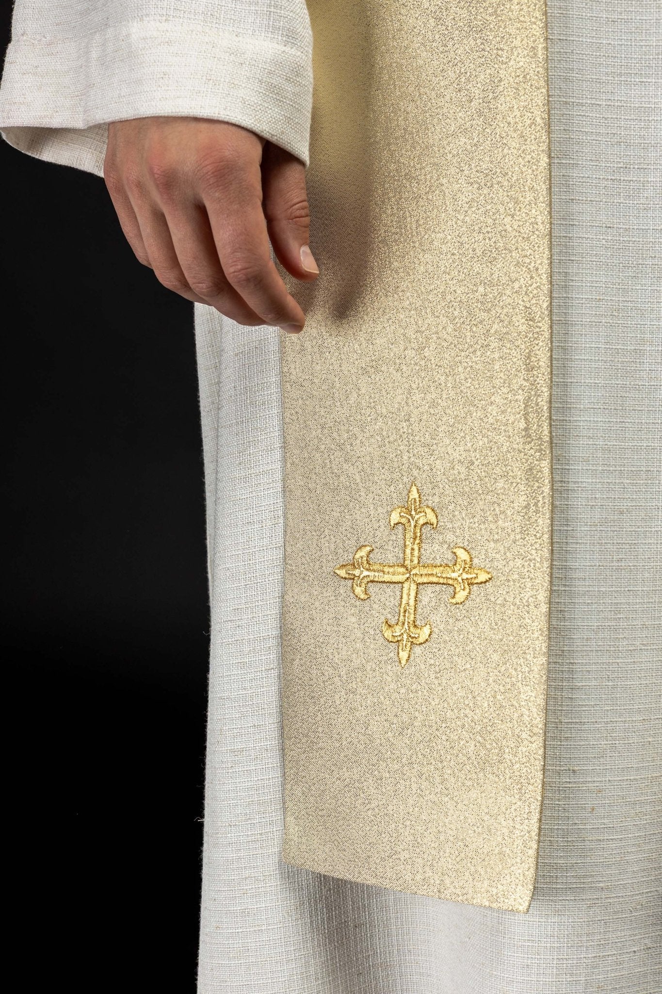Stola sacerdotale dorata ricamata KST/159/10/37 ZŁOTY - PERILPRETE.IT