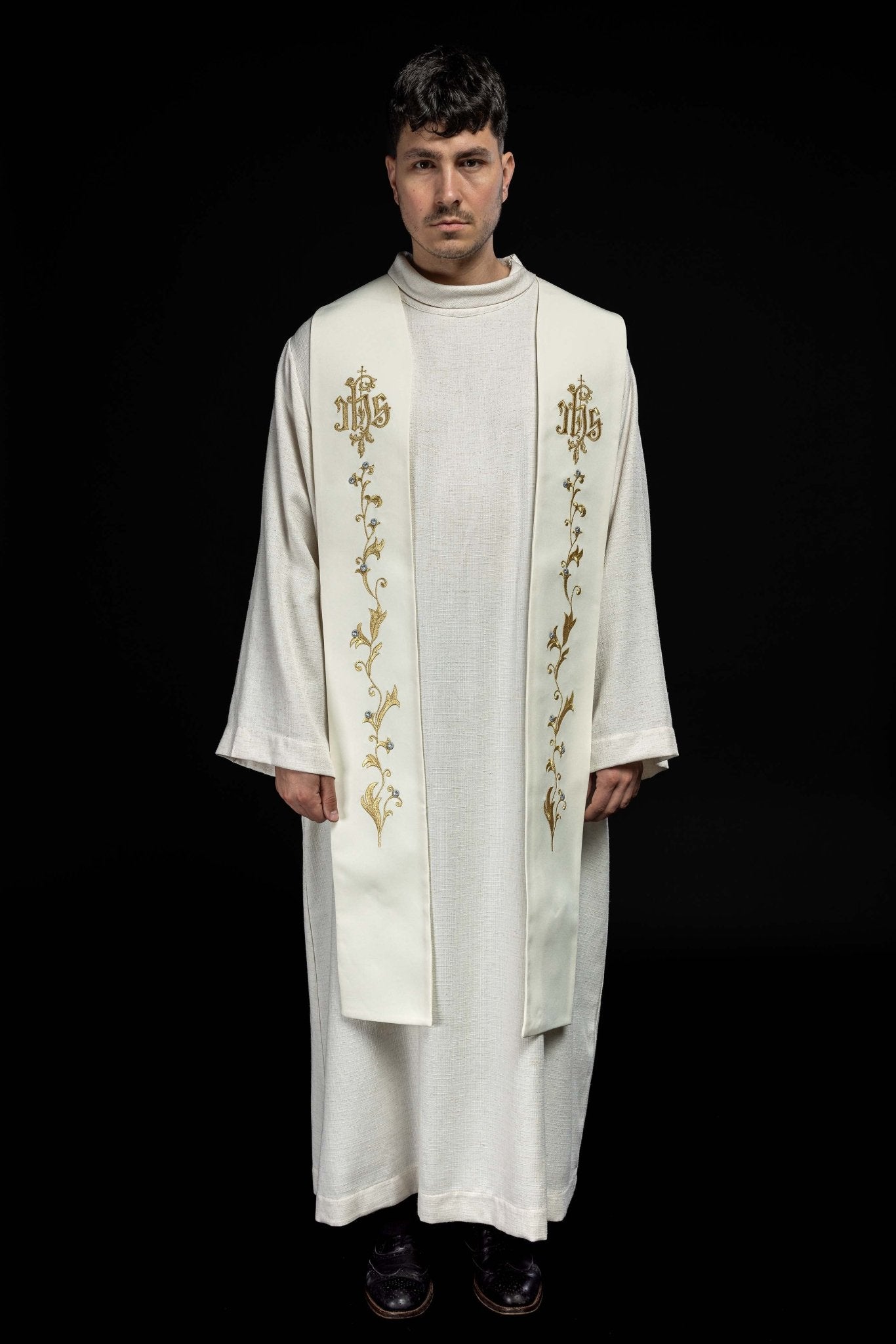 Stola sacerdotale écru IHS KST/037/05/01 ECRU - PERILPRETE.IT
