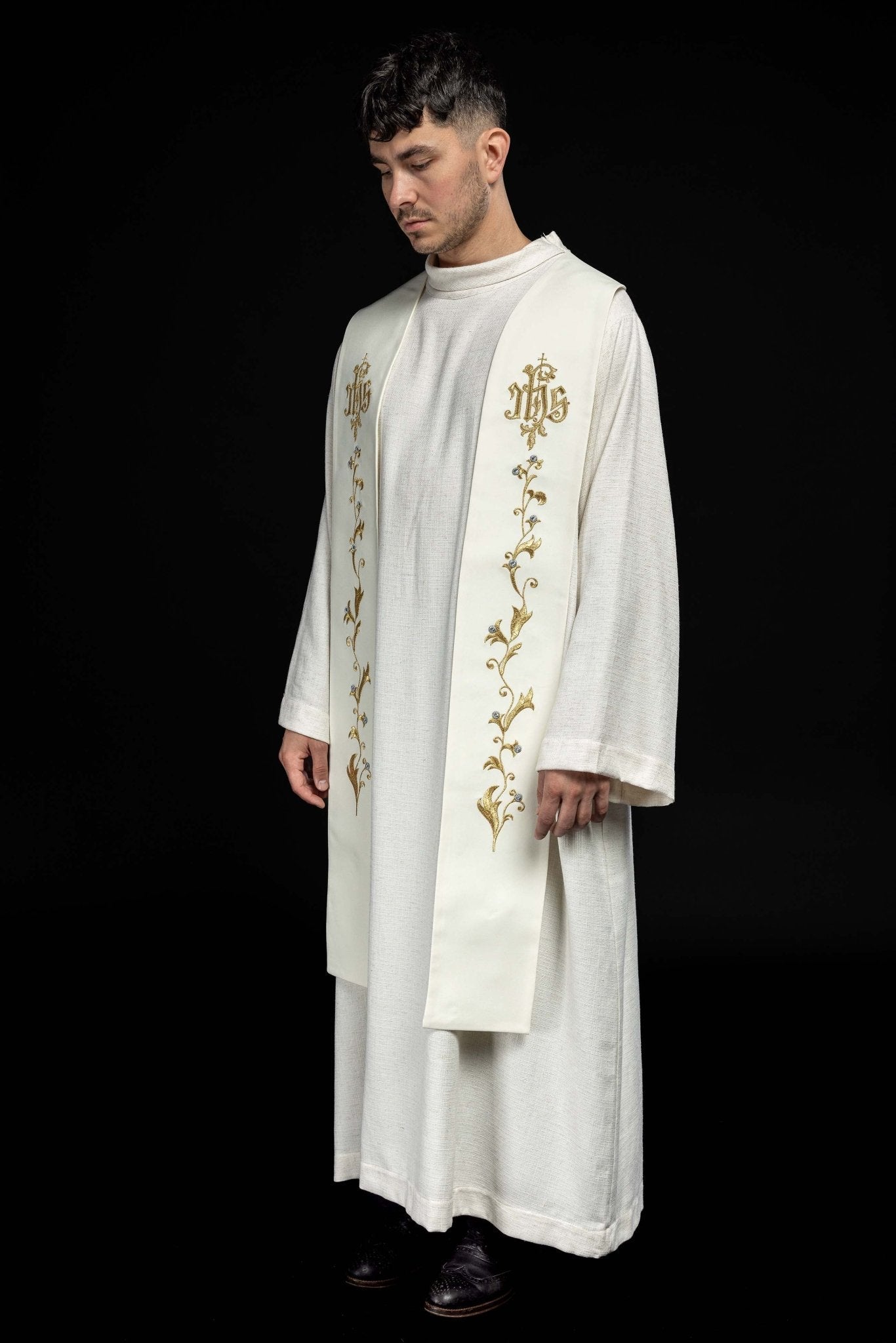 Stola sacerdotale écru IHS KST/037/05/01 ECRU - PERILPRETE.IT